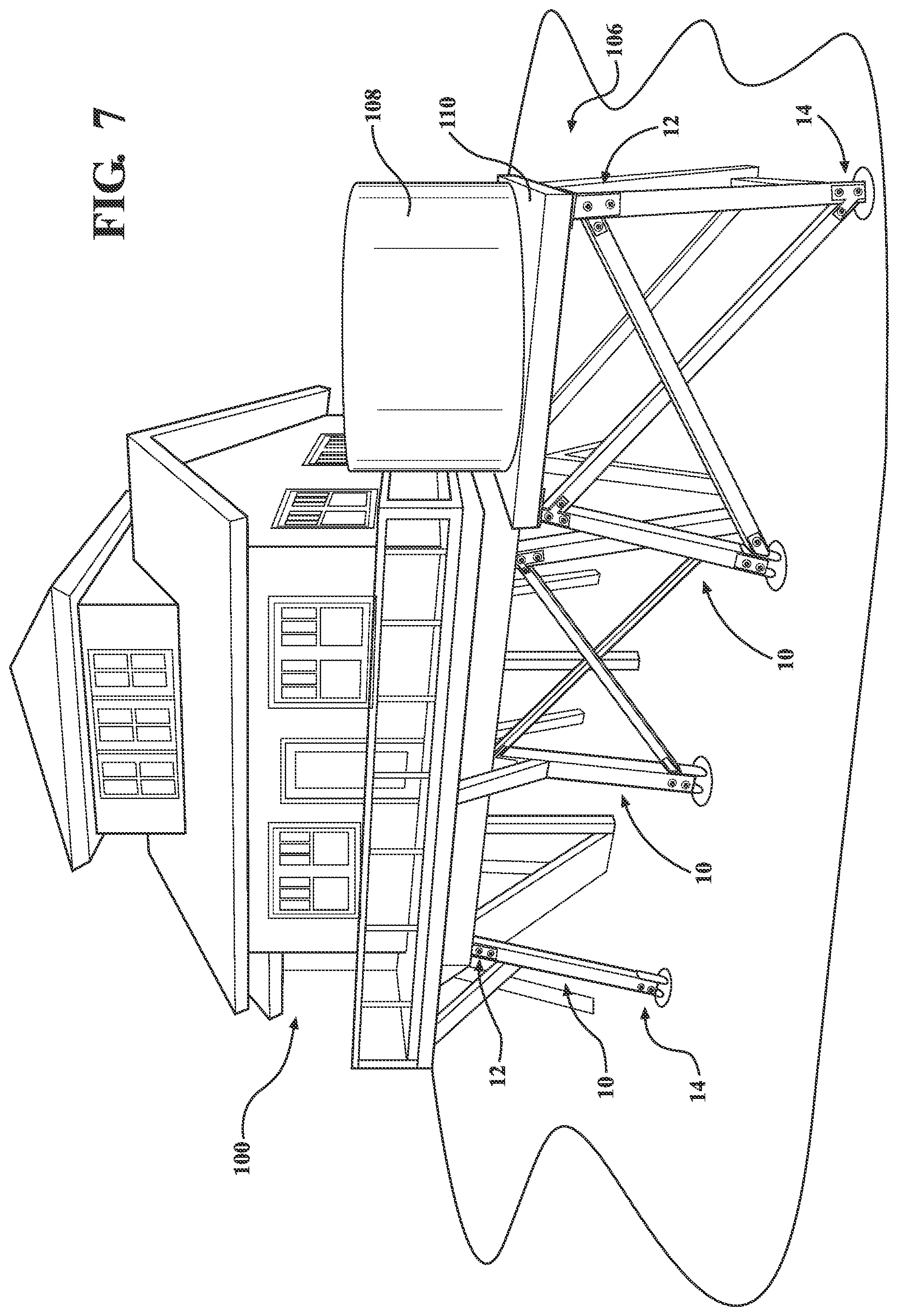 Patent US11814855 Figure 6 – Column bracket assembly and related methods and structures