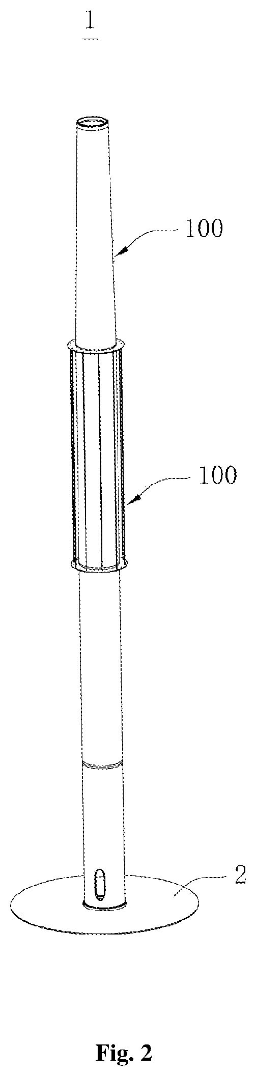 Patent US11814856 Figure 2 – Tower tube section, tower frame and wind power generator set