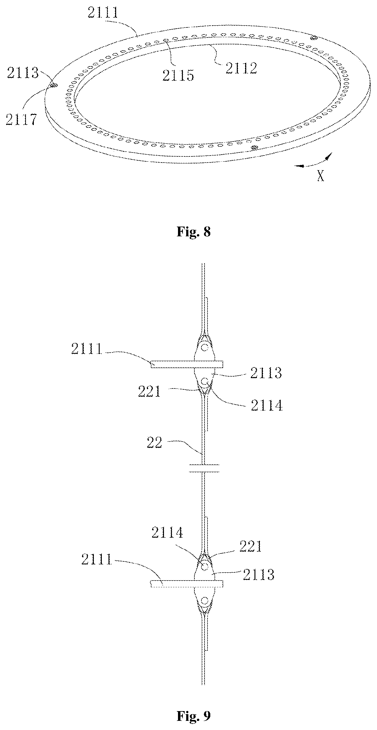 Patent US11814856 Figure 6 – Tower tube section, tower frame and wind power generator set