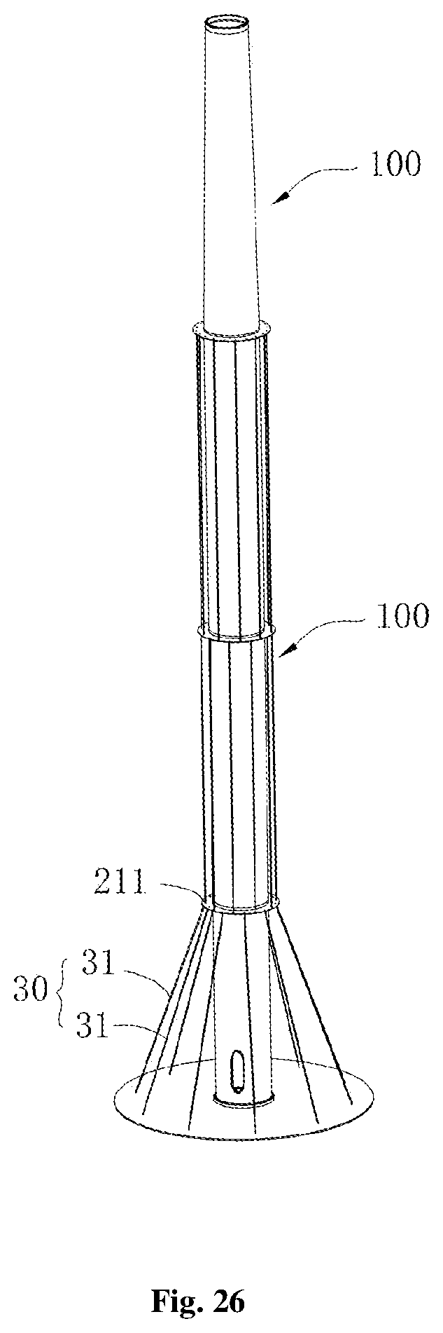 Patent US11814856 Figure 19 – Tower tube section, tower frame and wind power generator set