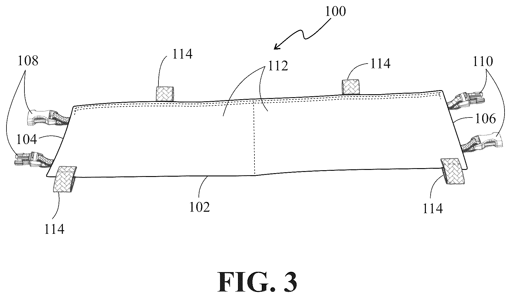 Patent US11814859 Figure 2 – Canopy leg weighting and merchandising apparatus