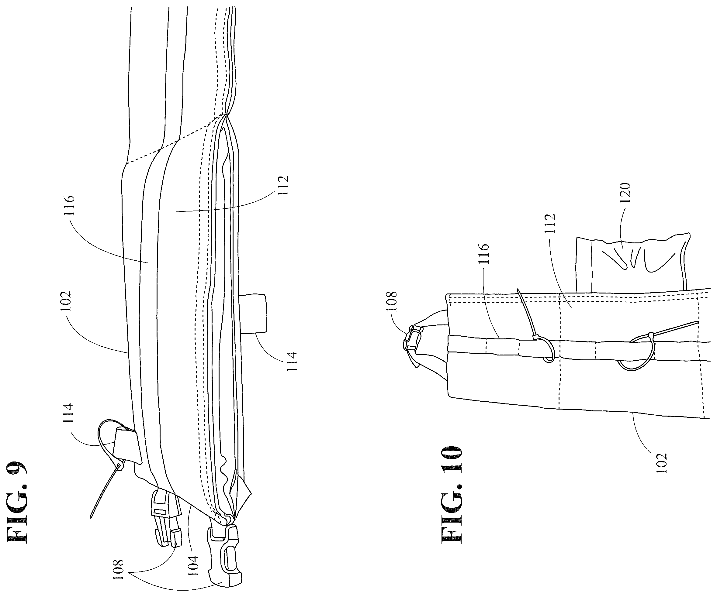 Patent US11814859 Figure 5 – Canopy leg weighting and merchandising apparatus