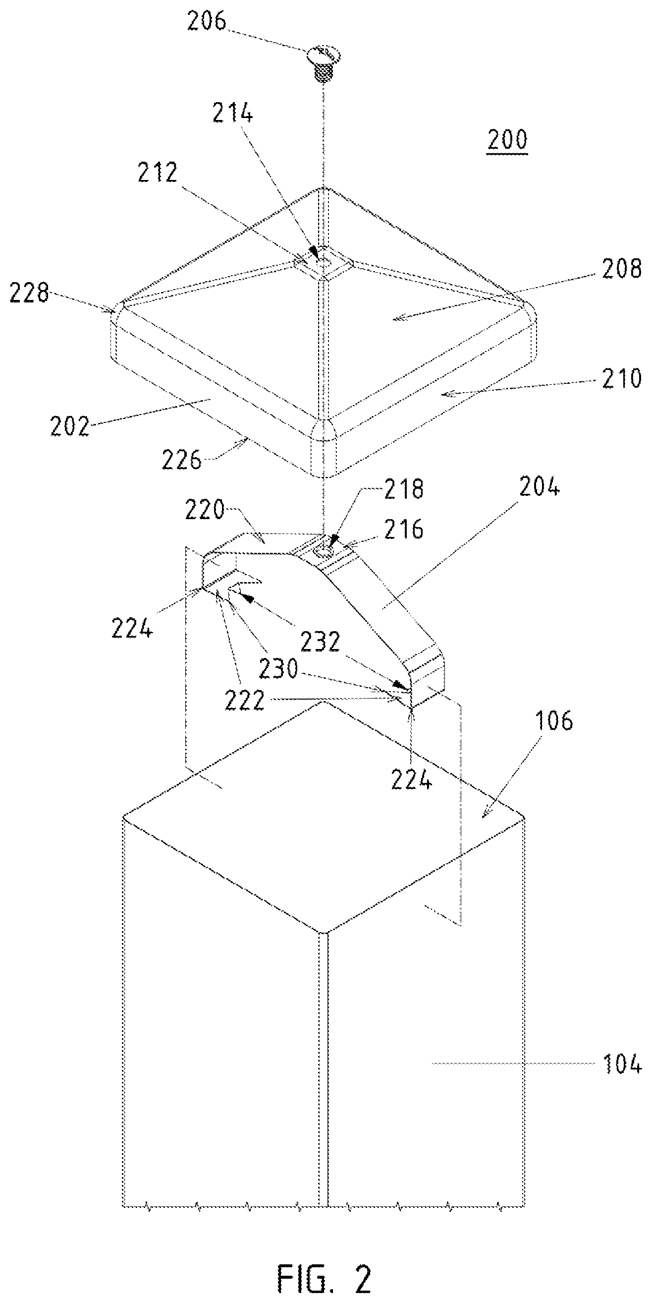 Patent US11814861 Figure 2 – Fence cap system