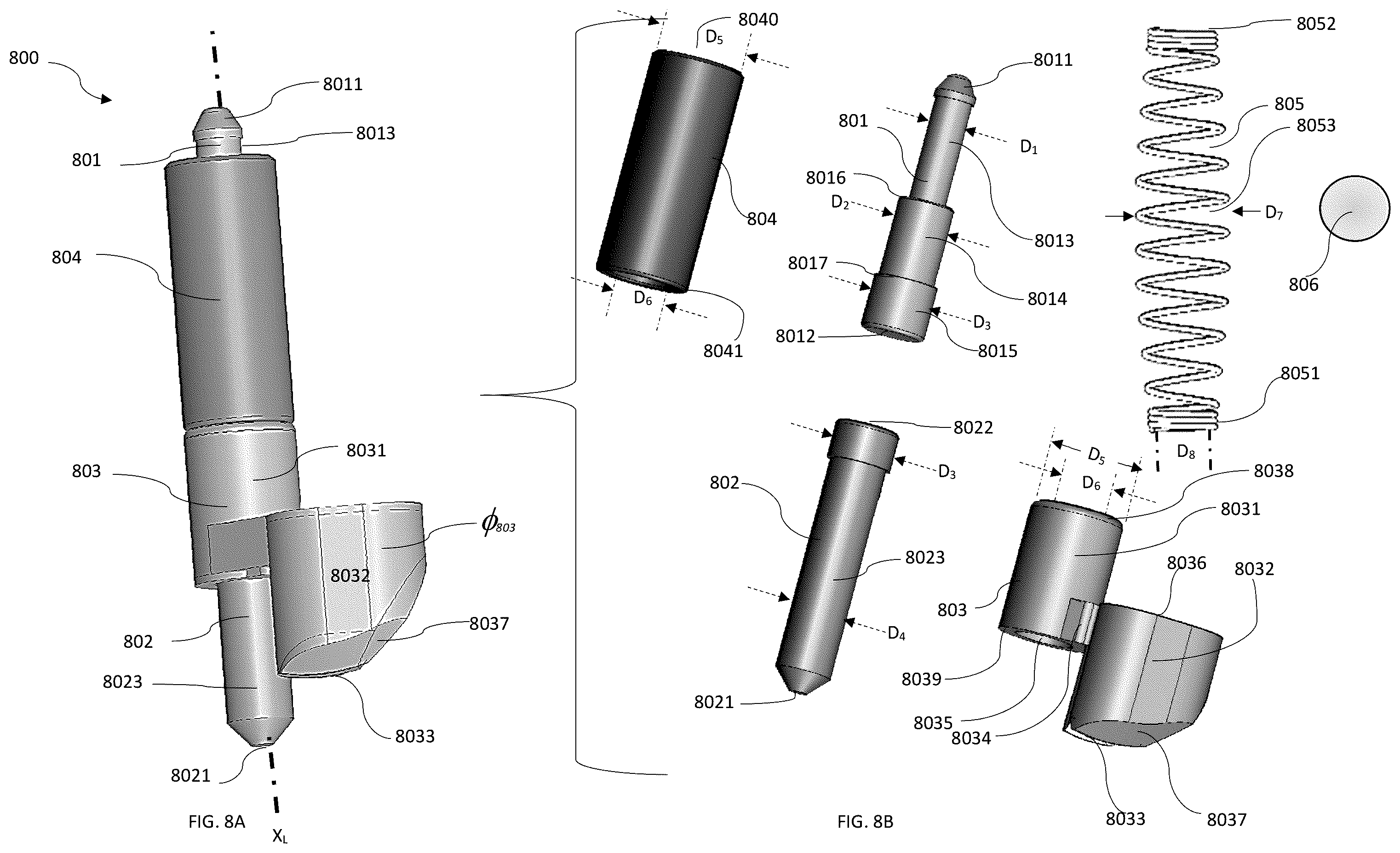 Patent US11814871 Figure 5 – Locking pin assemblies and uses thereof
