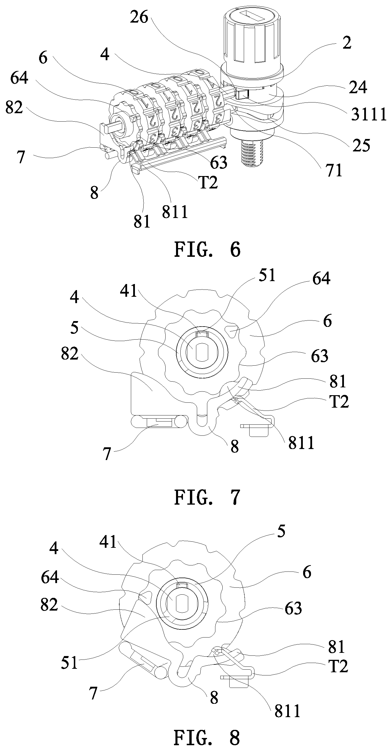 Patent US11814872 Figure 4 – Automatic messy code character wheel coded lock