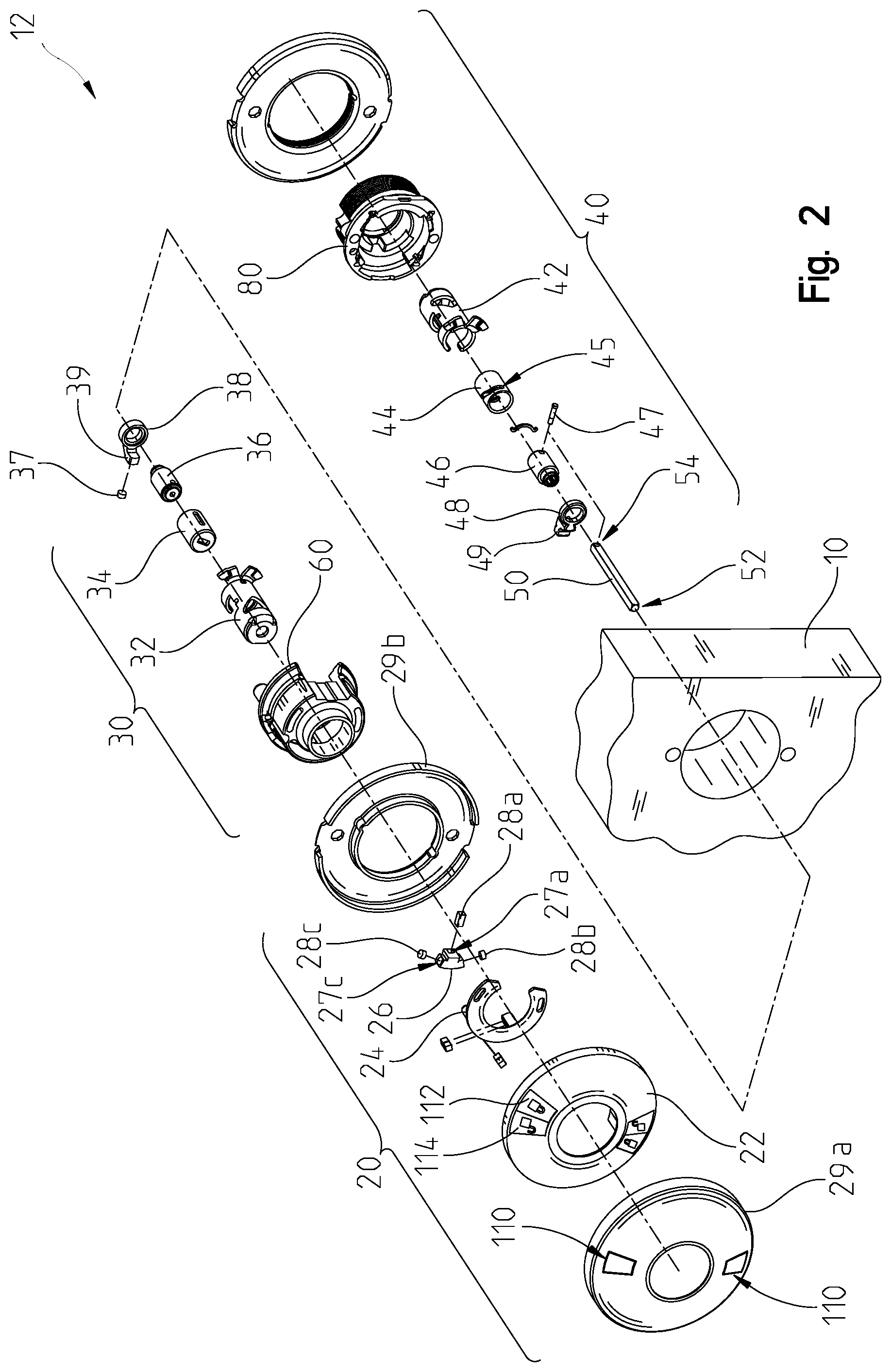 Patent US11814873 Figure 2 – Cylindrical lock status indicator