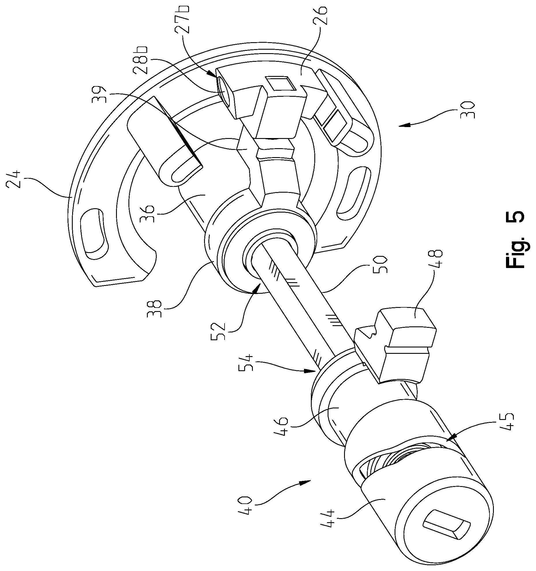 Patent US11814873 Figure 5 – Cylindrical lock status indicator