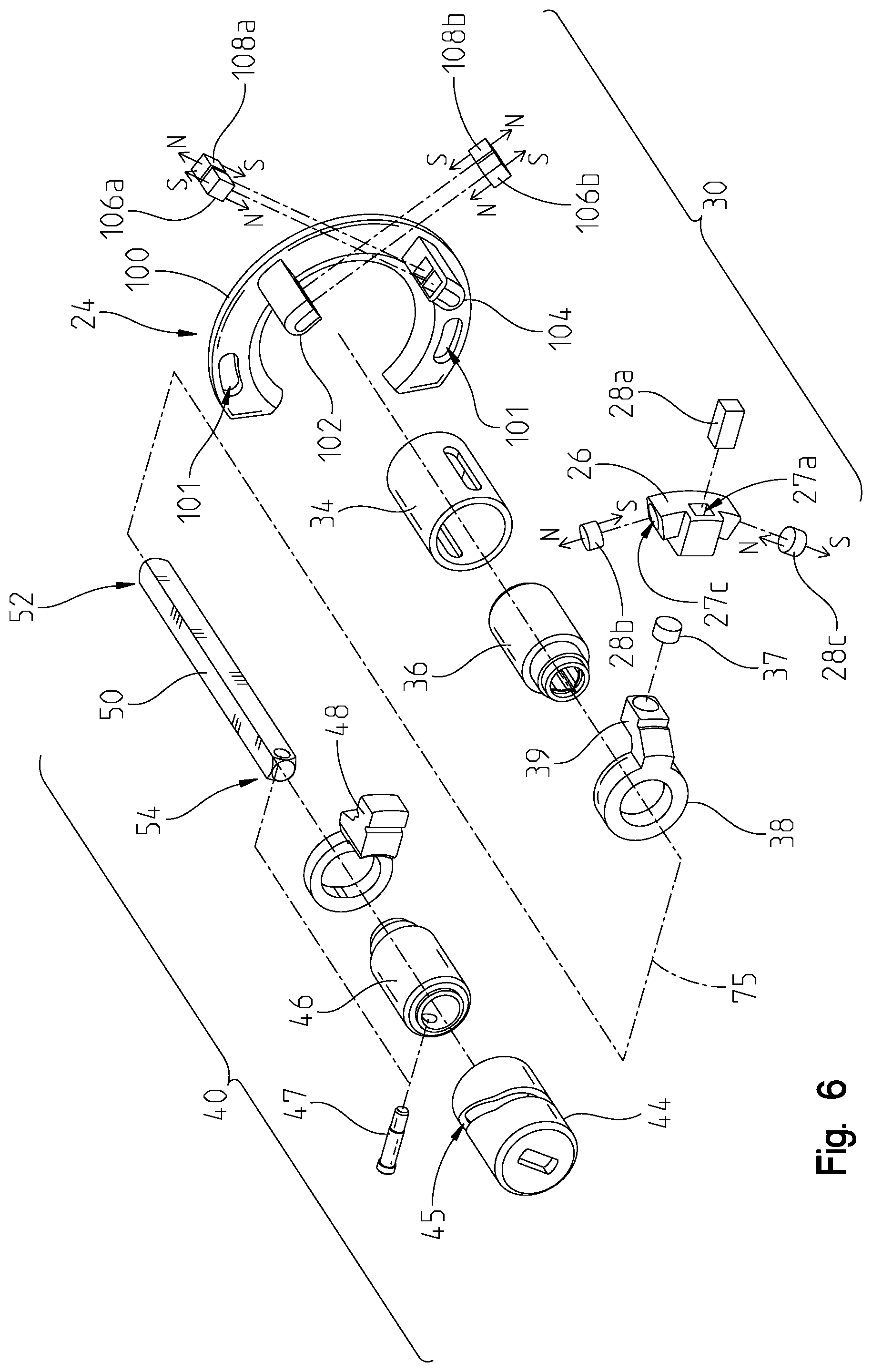 Patent US11814873 Figure 6 – Cylindrical lock status indicator