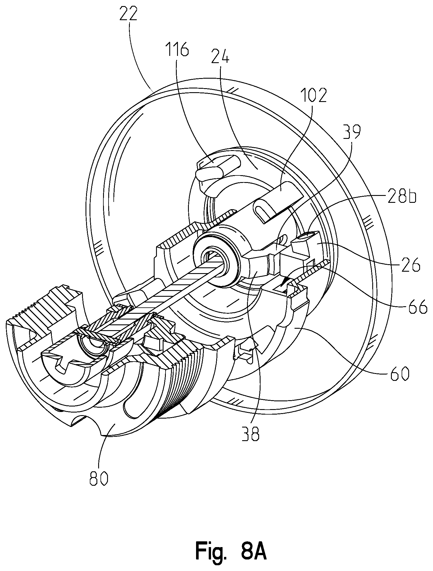 Patent US11814873 Figure 8 – Cylindrical lock status indicator