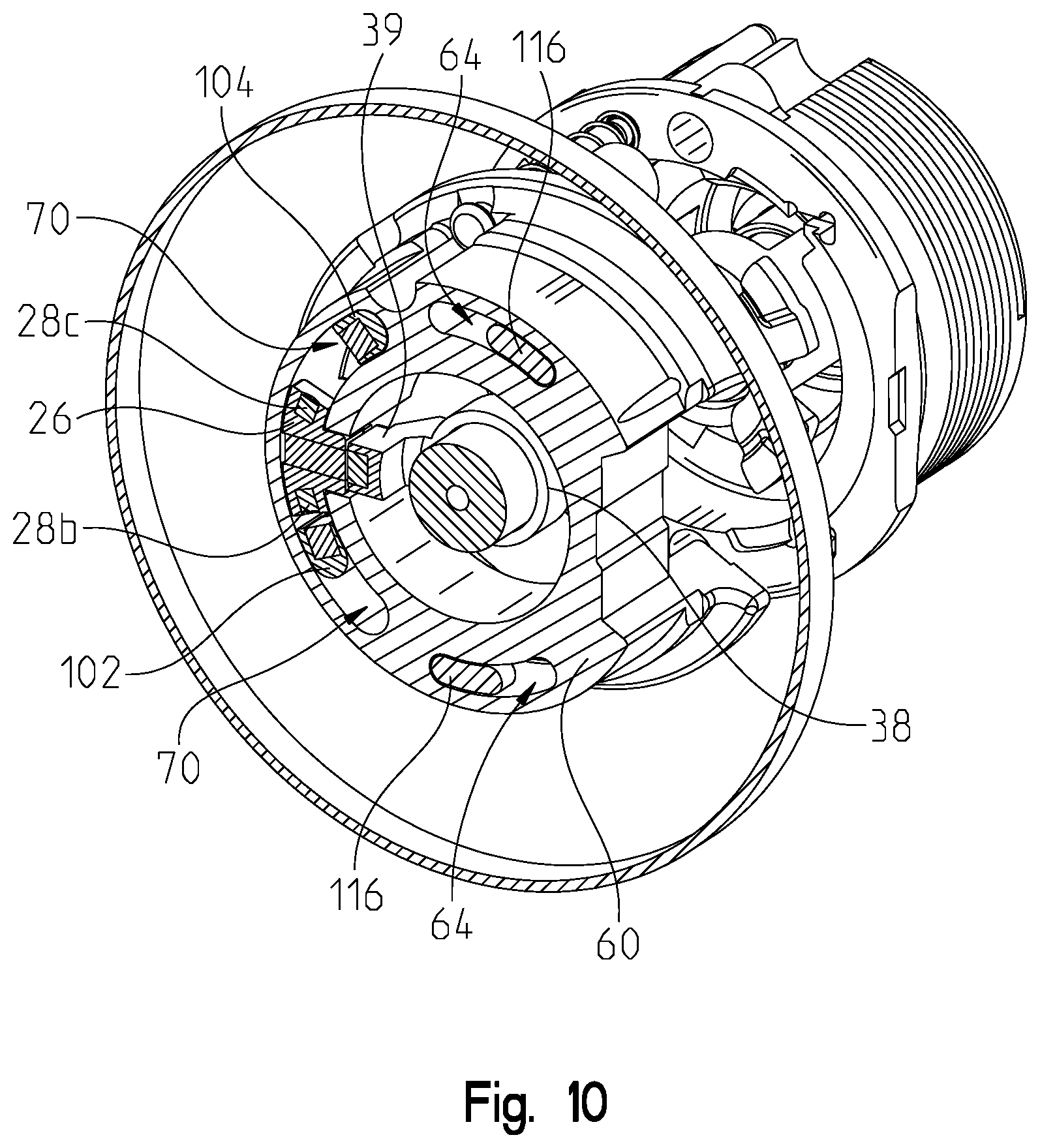 Patent US11814873 Figure 12 – Cylindrical lock status indicator
