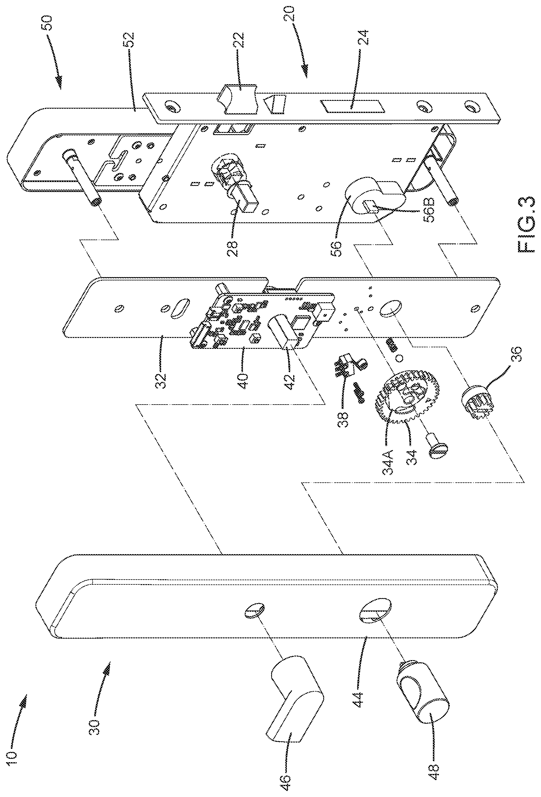 Patent US11814876 Figure 3 – Lock device with a clutch