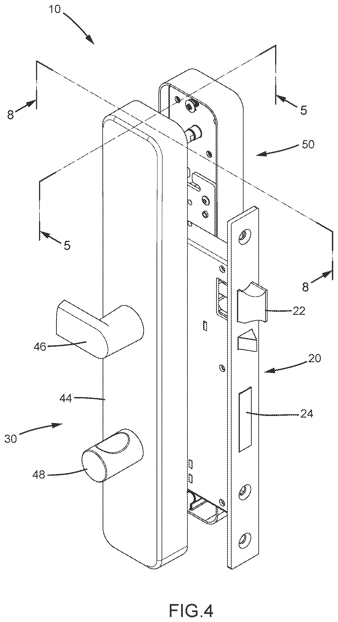 Patent US11814876 Figure 4 – Lock device with a clutch