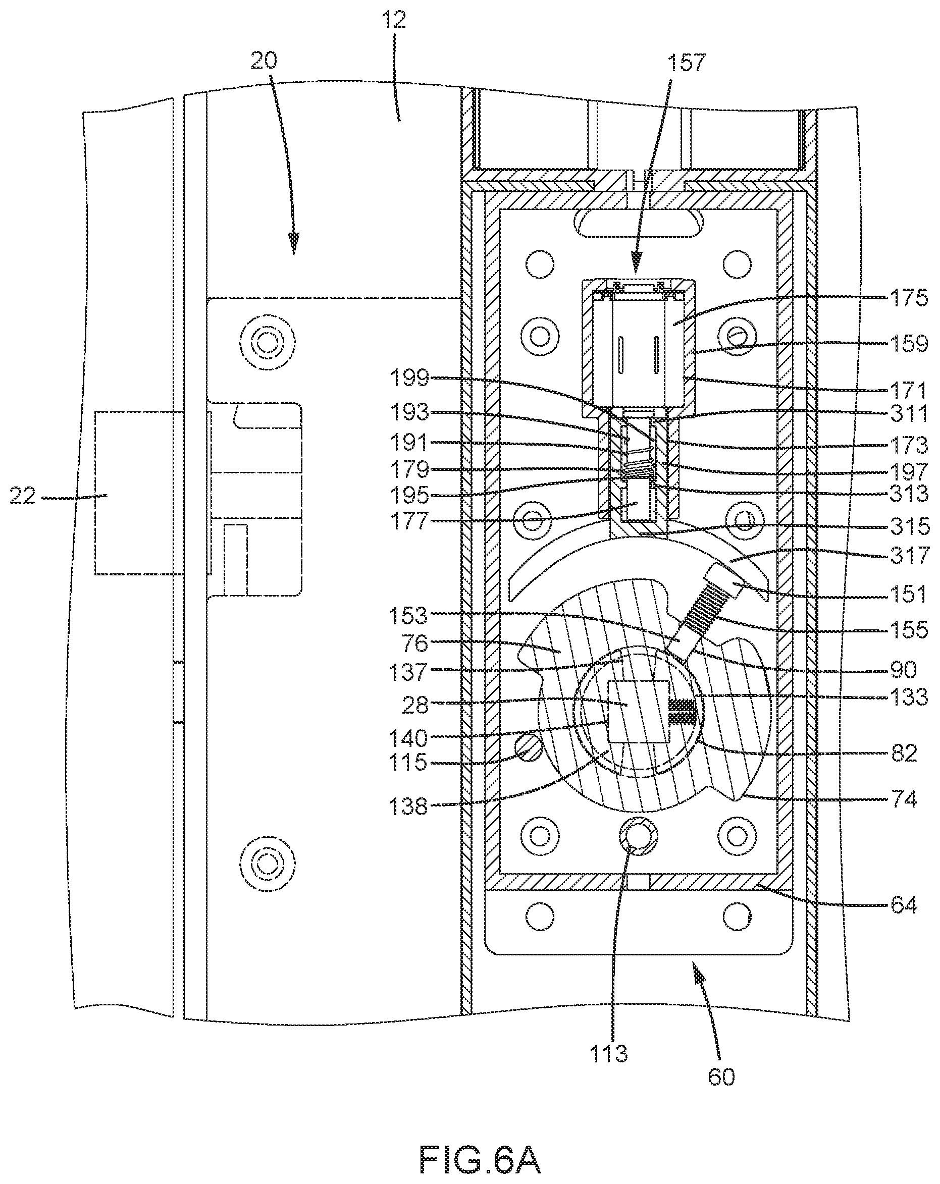 Patent US11814876 Figure 7 – Lock device with a clutch