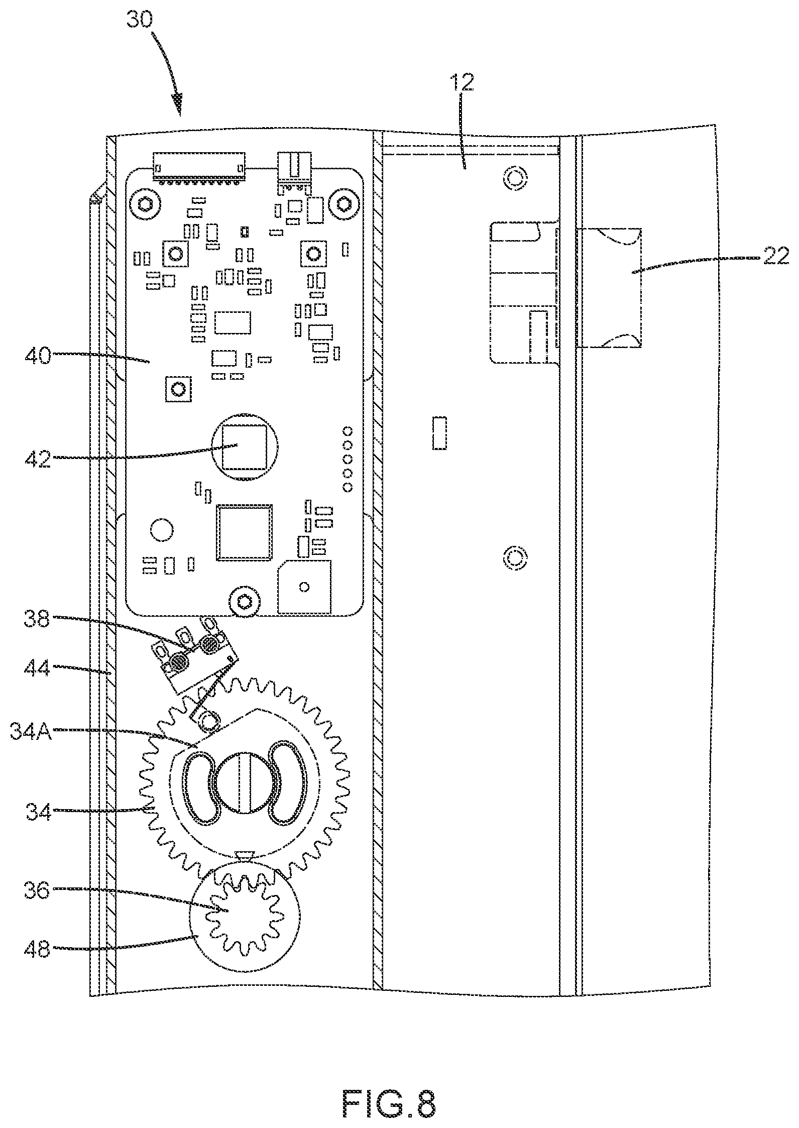 Patent US11814876 Figure 9 – Lock device with a clutch