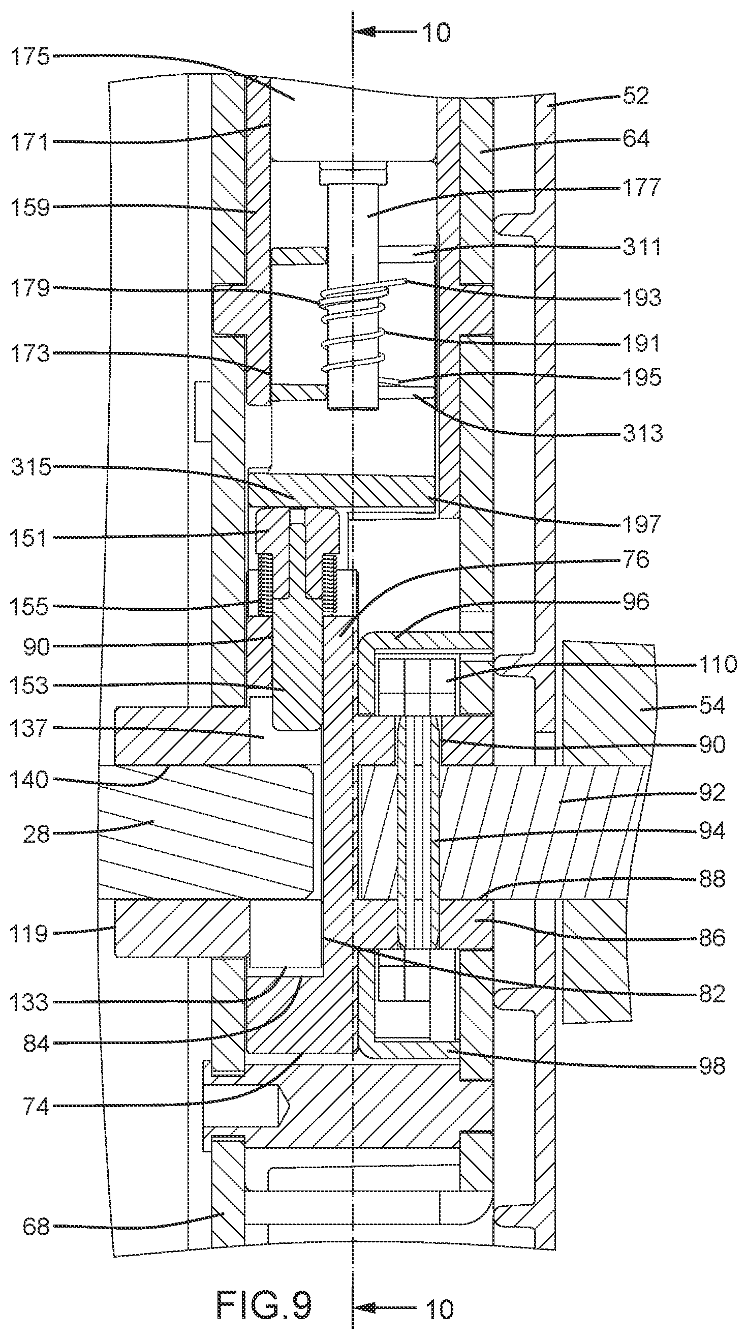 Patent US11814876 Figure 10 – Lock device with a clutch