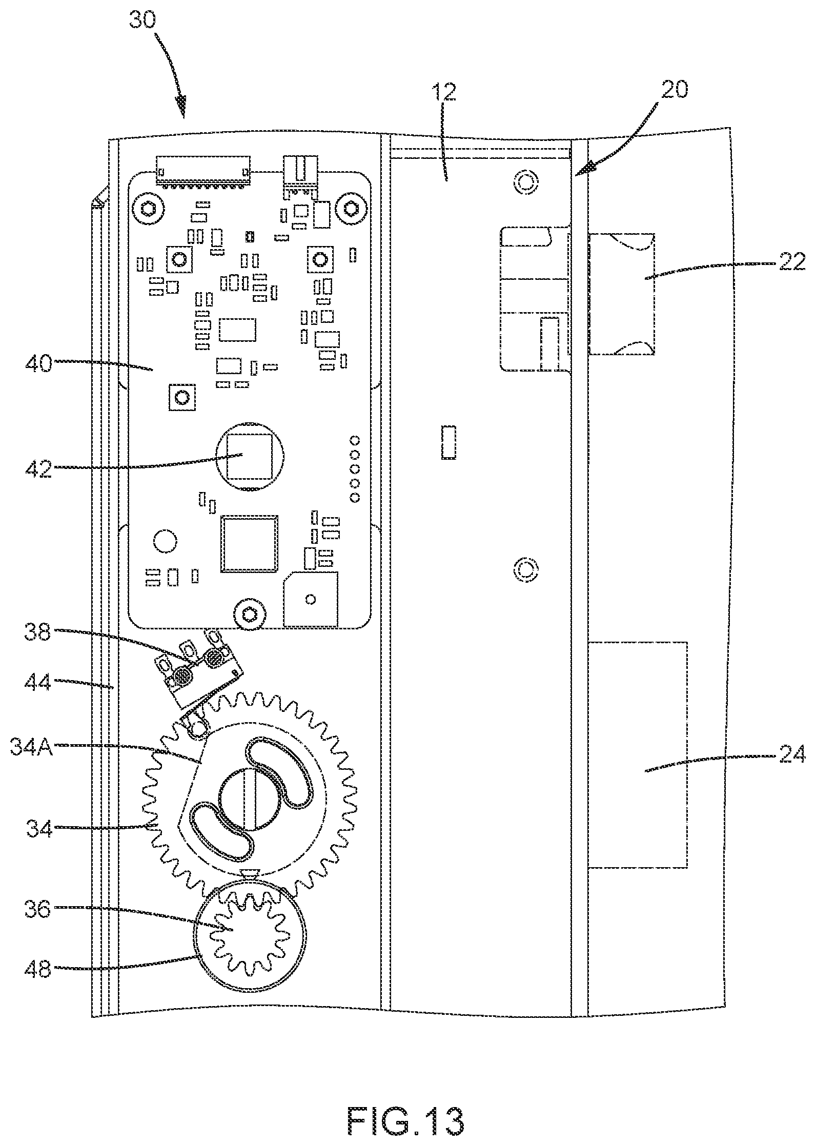 Patent US11814876 Figure 14 – Lock device with a clutch