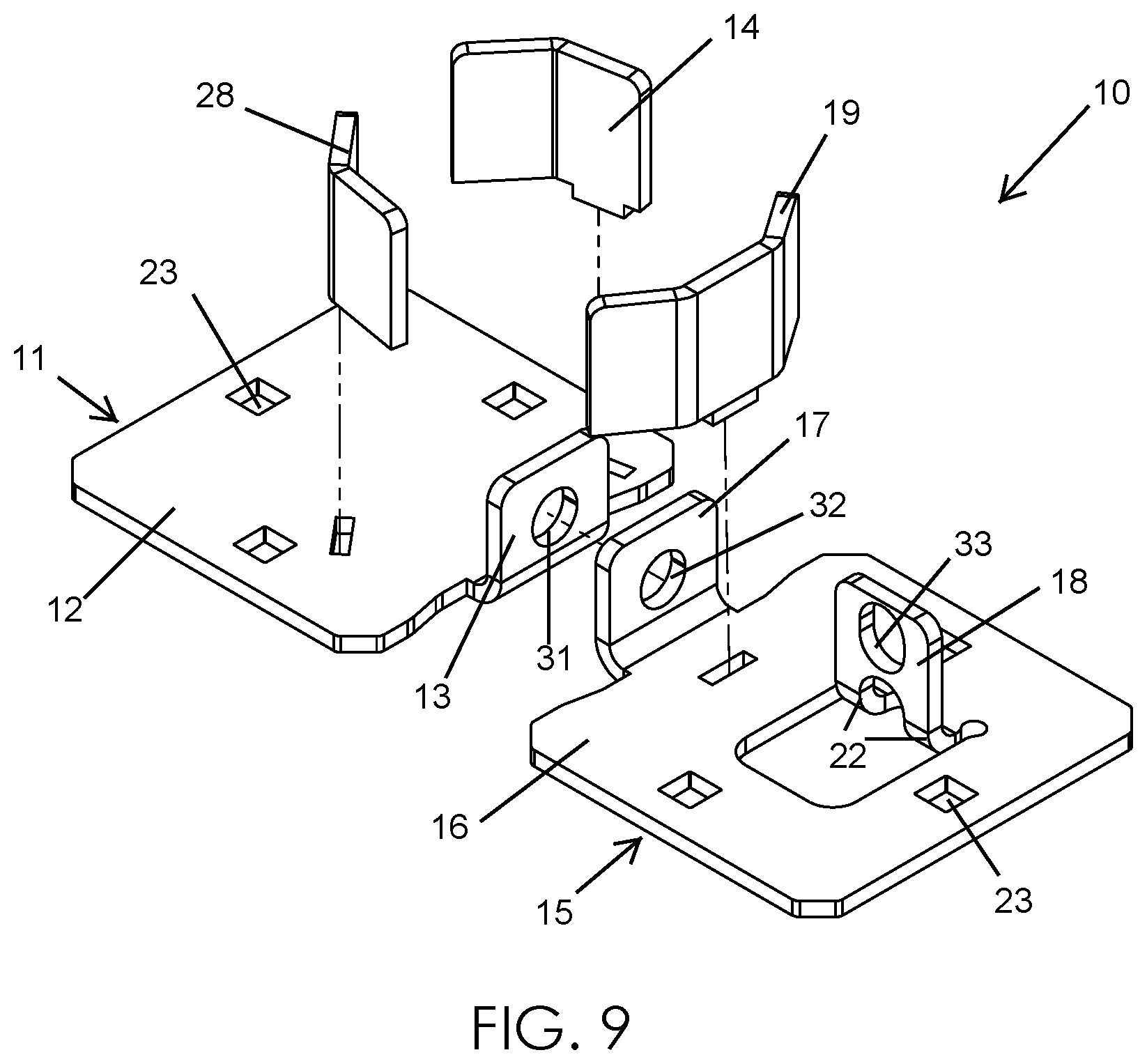 Patent US11814878 Figure 5 – Door hasp lock and associated method