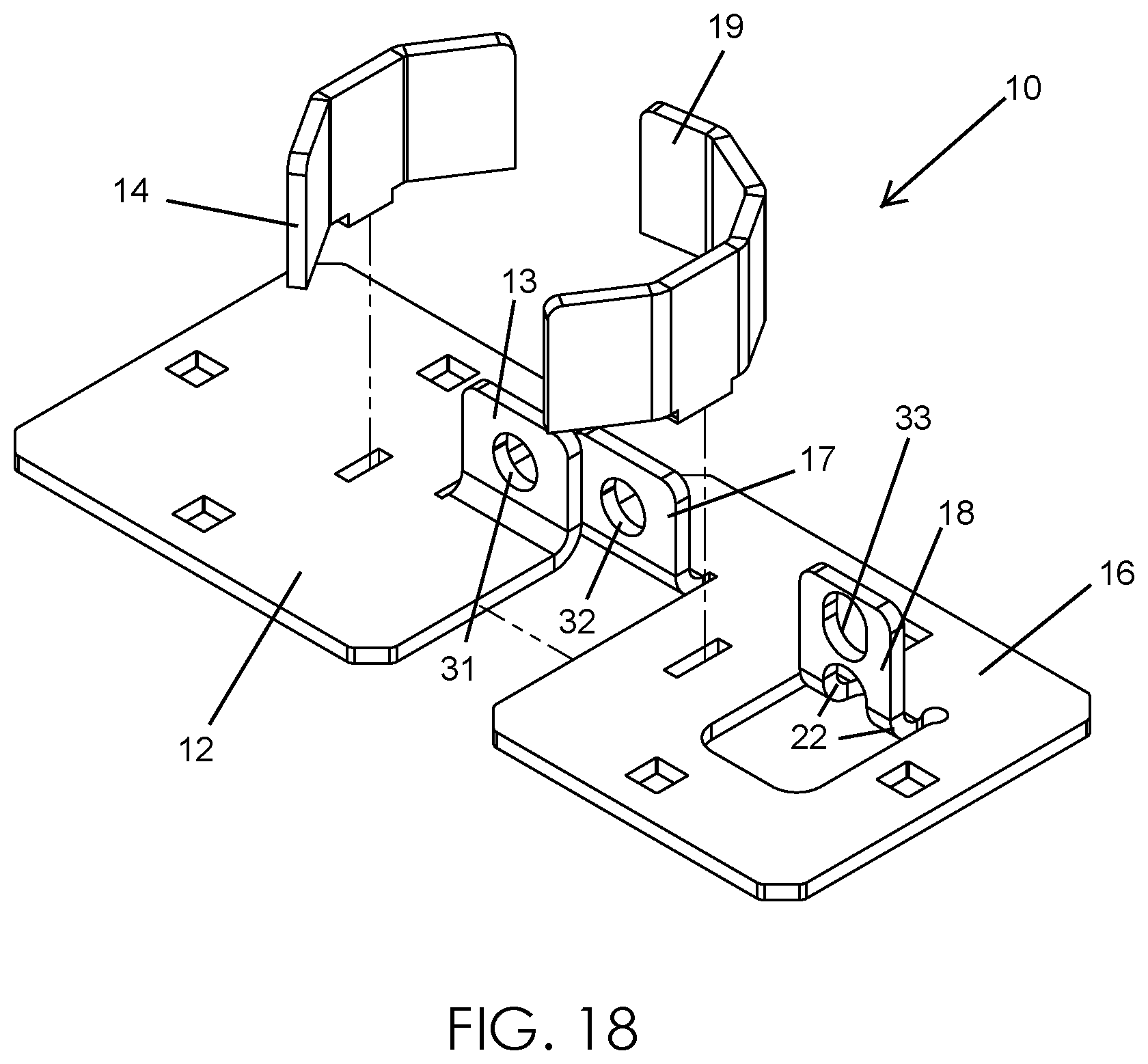 Patent US11814878 Figure 10 – Door hasp lock and associated method