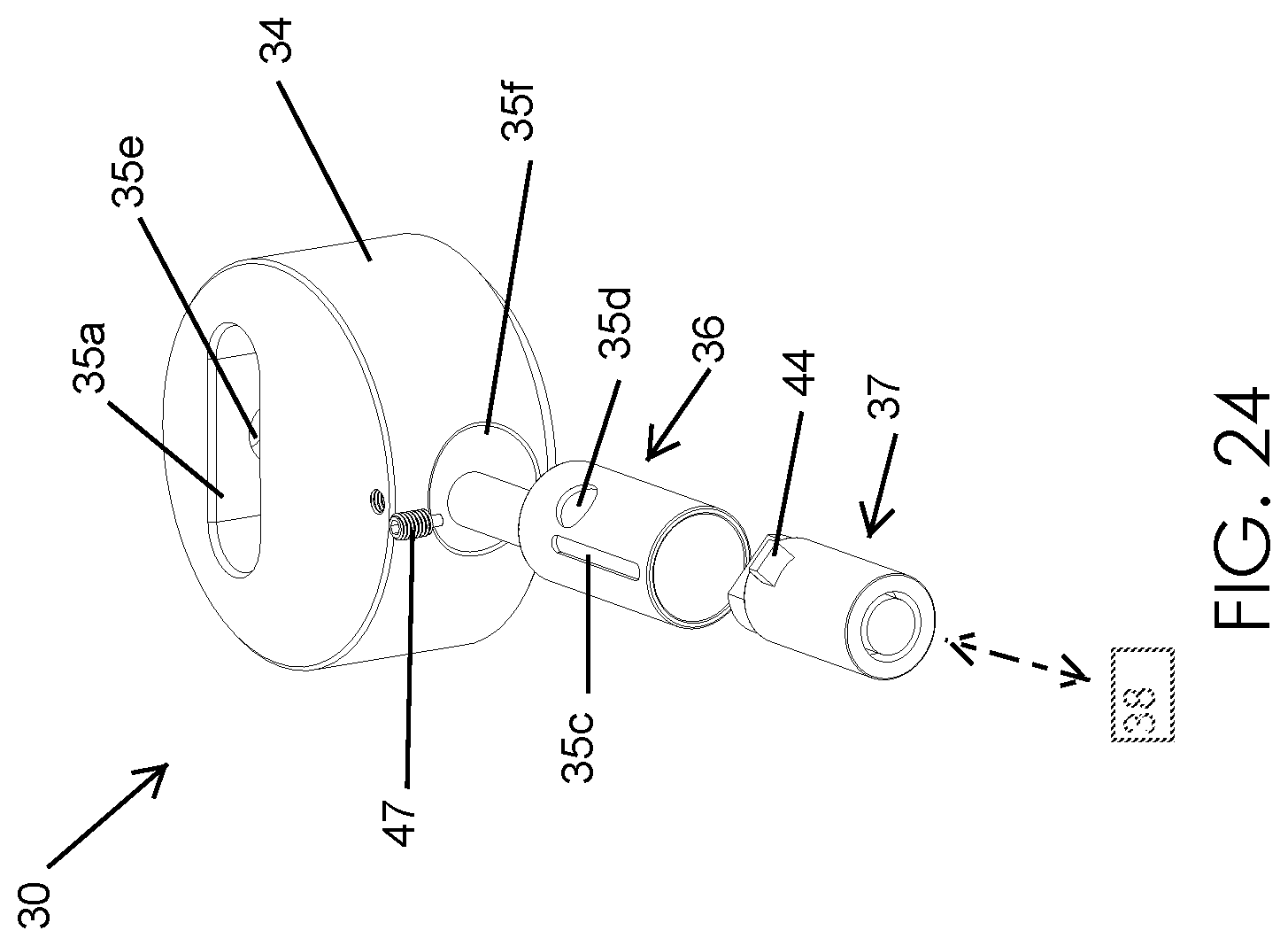 Patent US11814878 Figure 14 – Door hasp lock and associated method