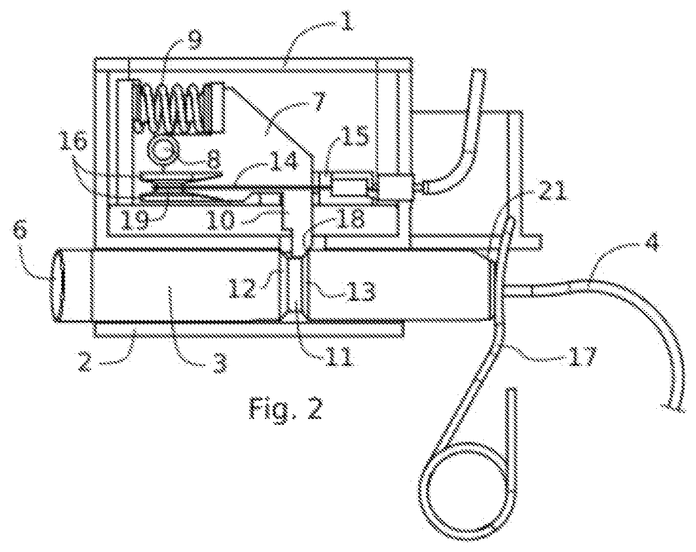 Patent US11814880 Figure 2 – Emergency access device for vehicle opening panel having a retention lever and a pull wire