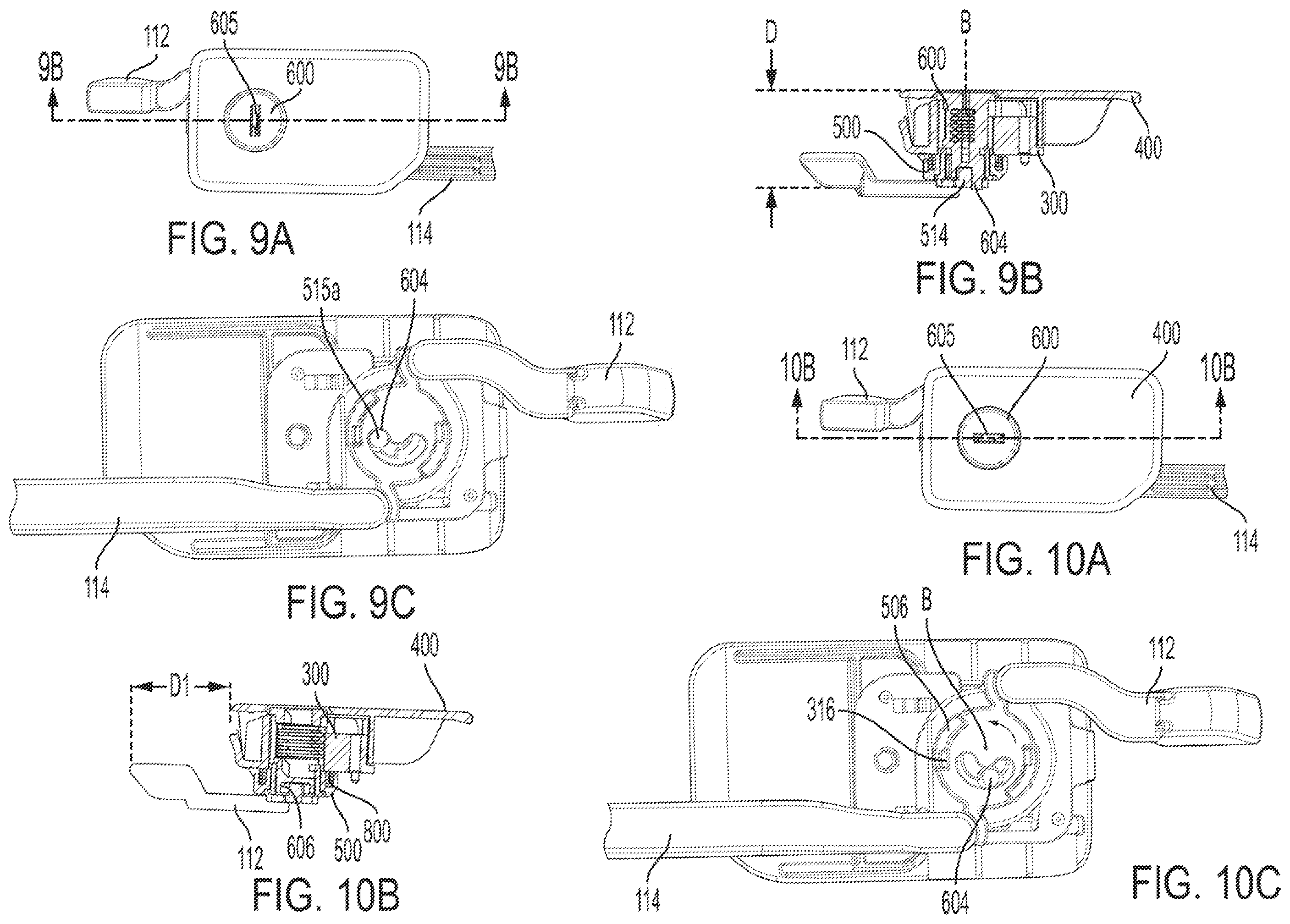 Patent US11814881 Figure 8 – Vehicle glove box latch