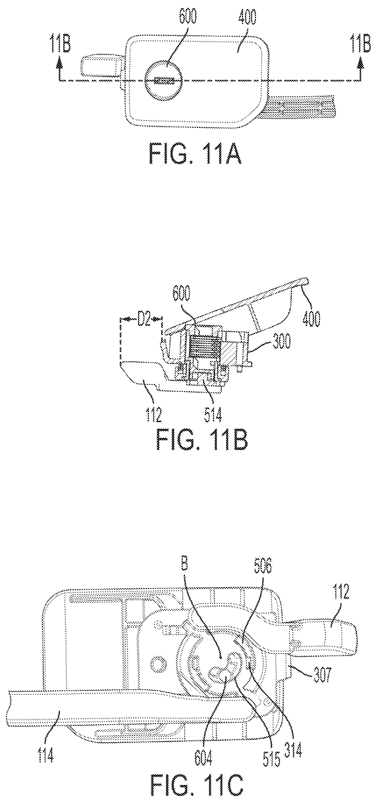 Patent US11814881 Figure 9 – Vehicle glove box latch