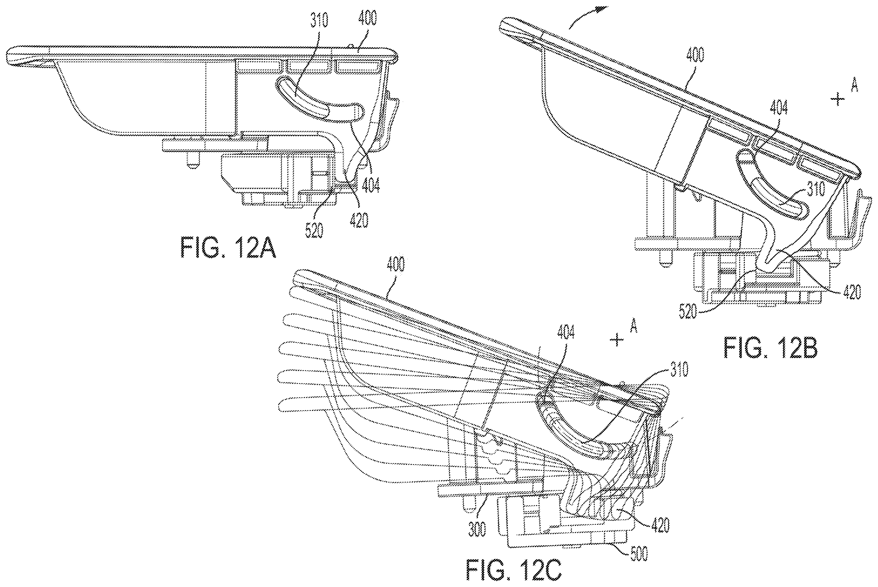 Patent US11814881 Figure 10 – Vehicle glove box latch