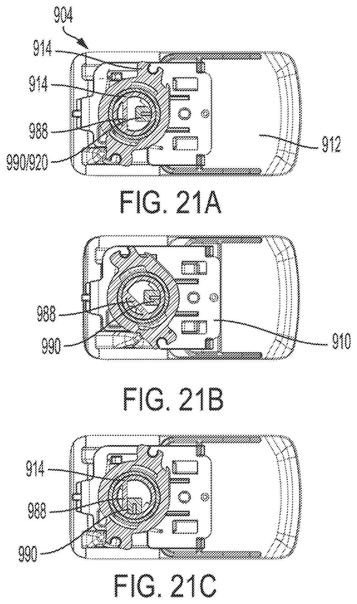 Patent US11814881 Figure 19 – Vehicle glove box latch