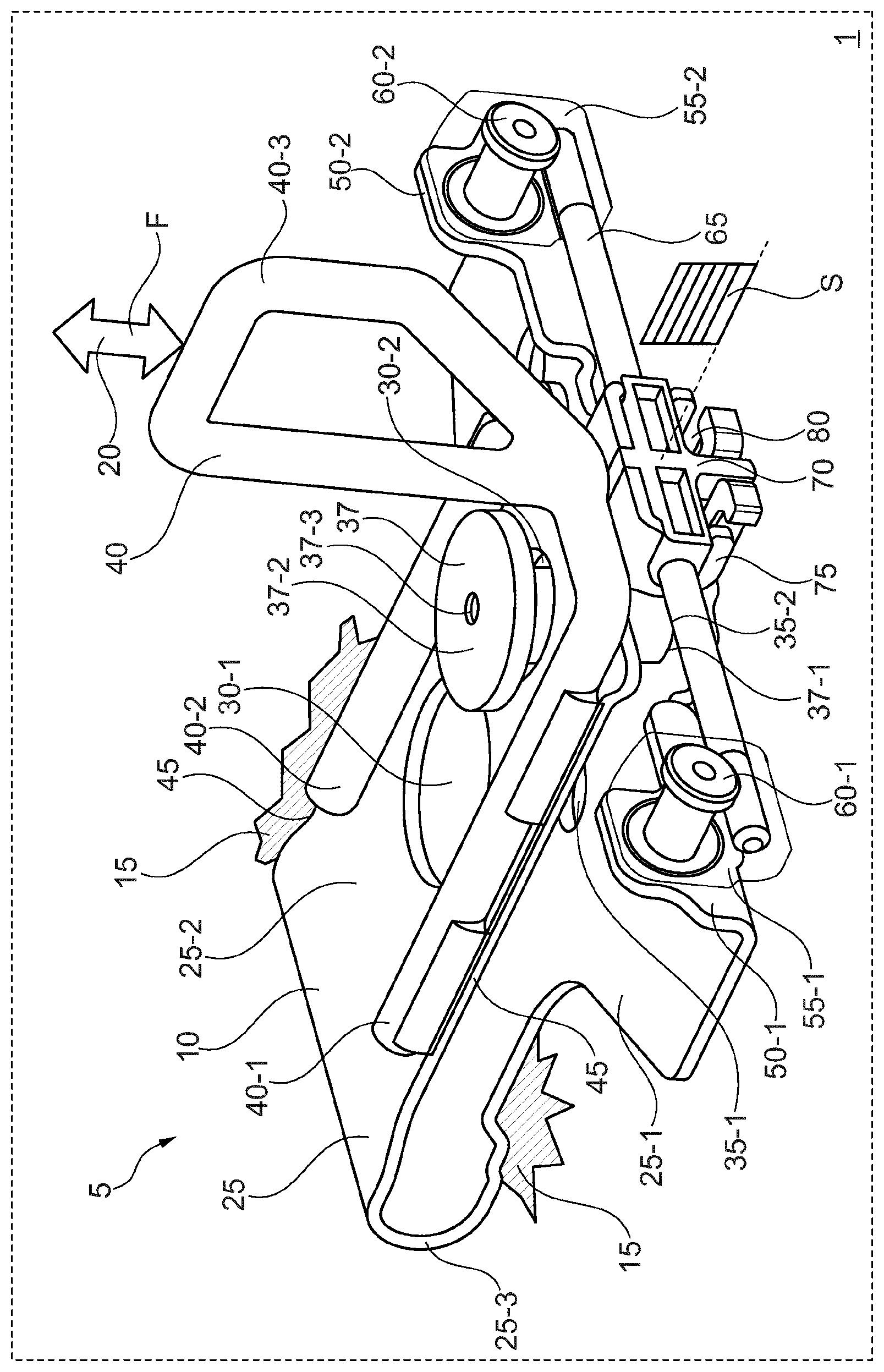 Patent US11814882 Figure 1 – Closing bar of a motor vehicle body lock, motor vehicle body lock comprising such a closing bar, and correspondingly equipped motor vehicle
