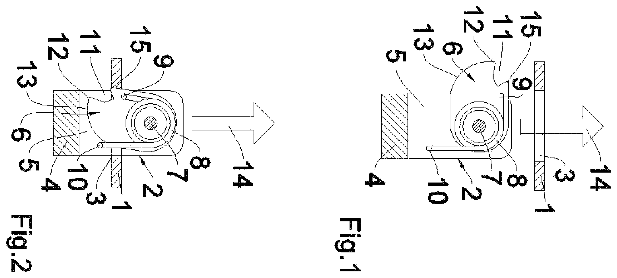 Patent US11814885 Figure 1 – Closure device, preferably for closing a sealing flap of an opening