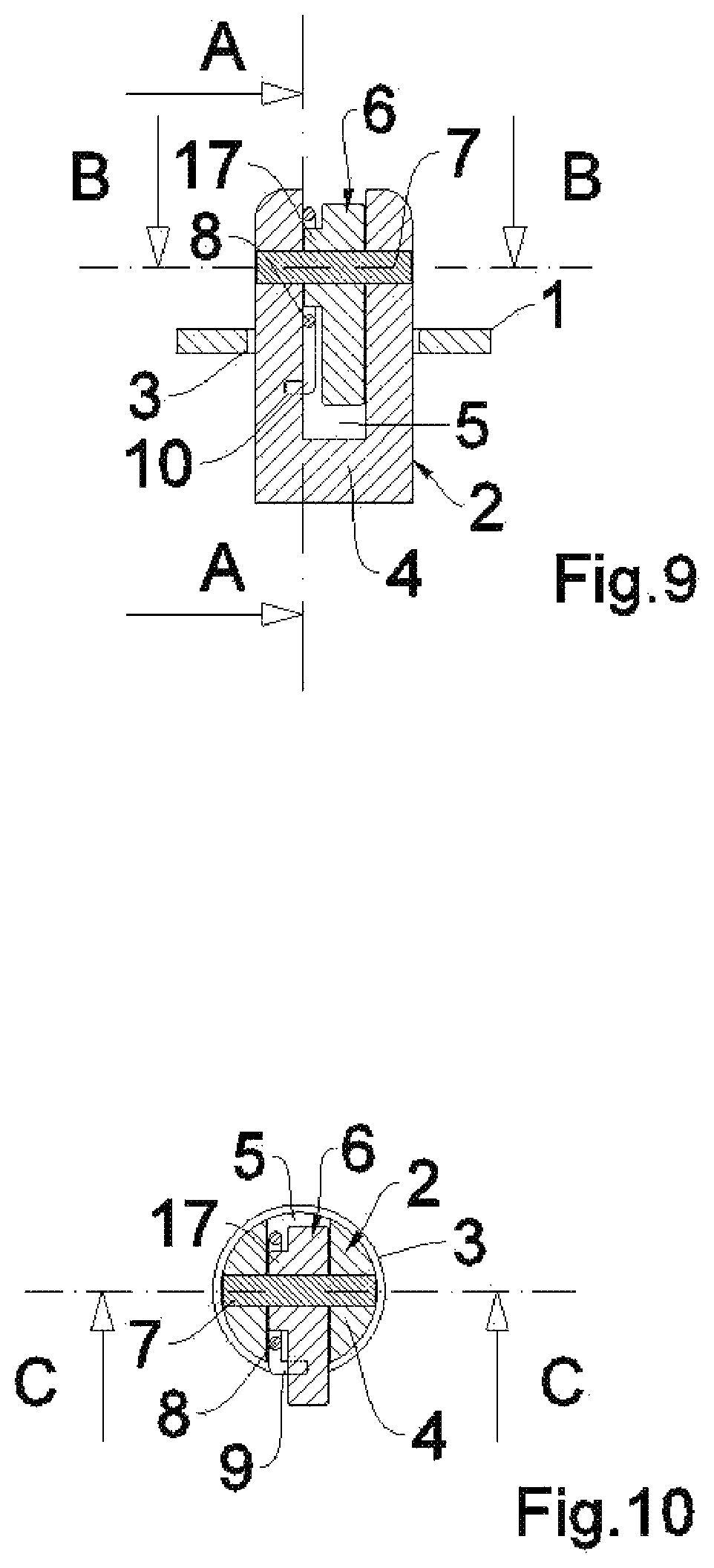 Patent US11814885 Figure 5 – Closure device, preferably for closing a sealing flap of an opening