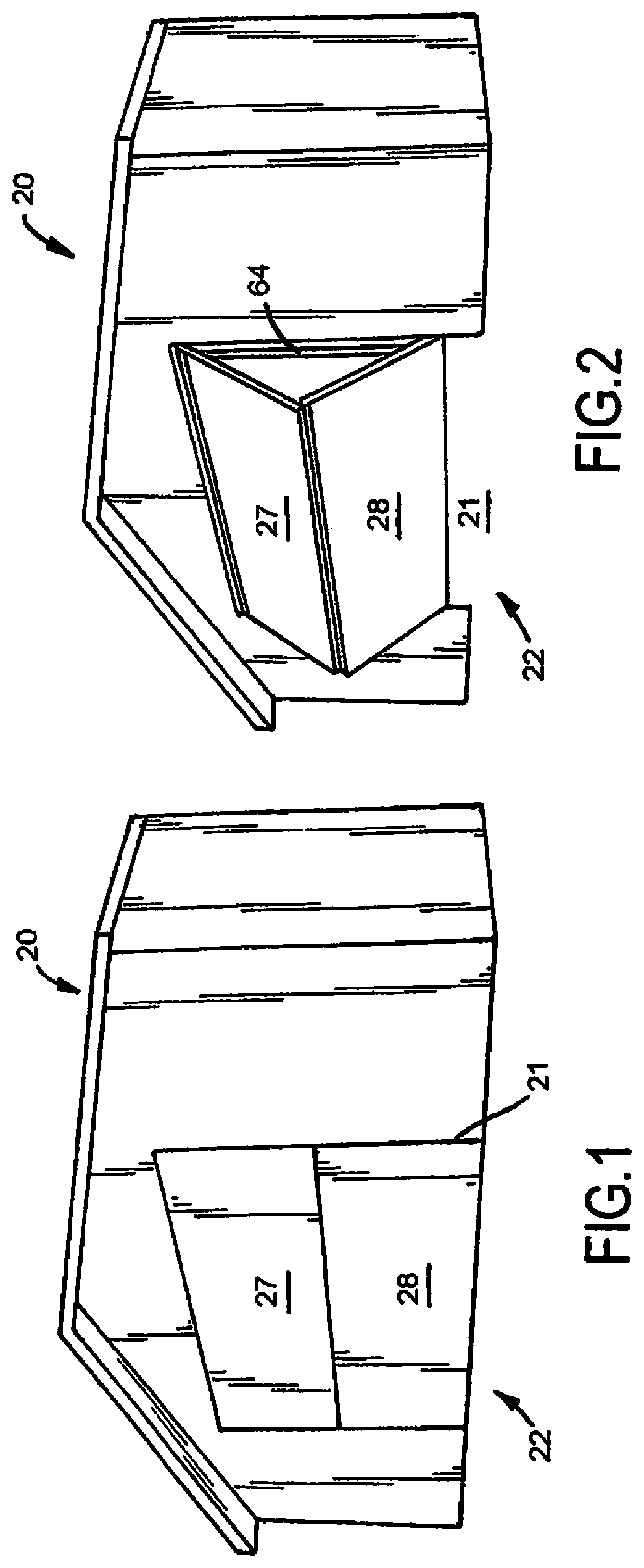 Patent US11814886 Figure 1 – Bi-fold door latch assembly