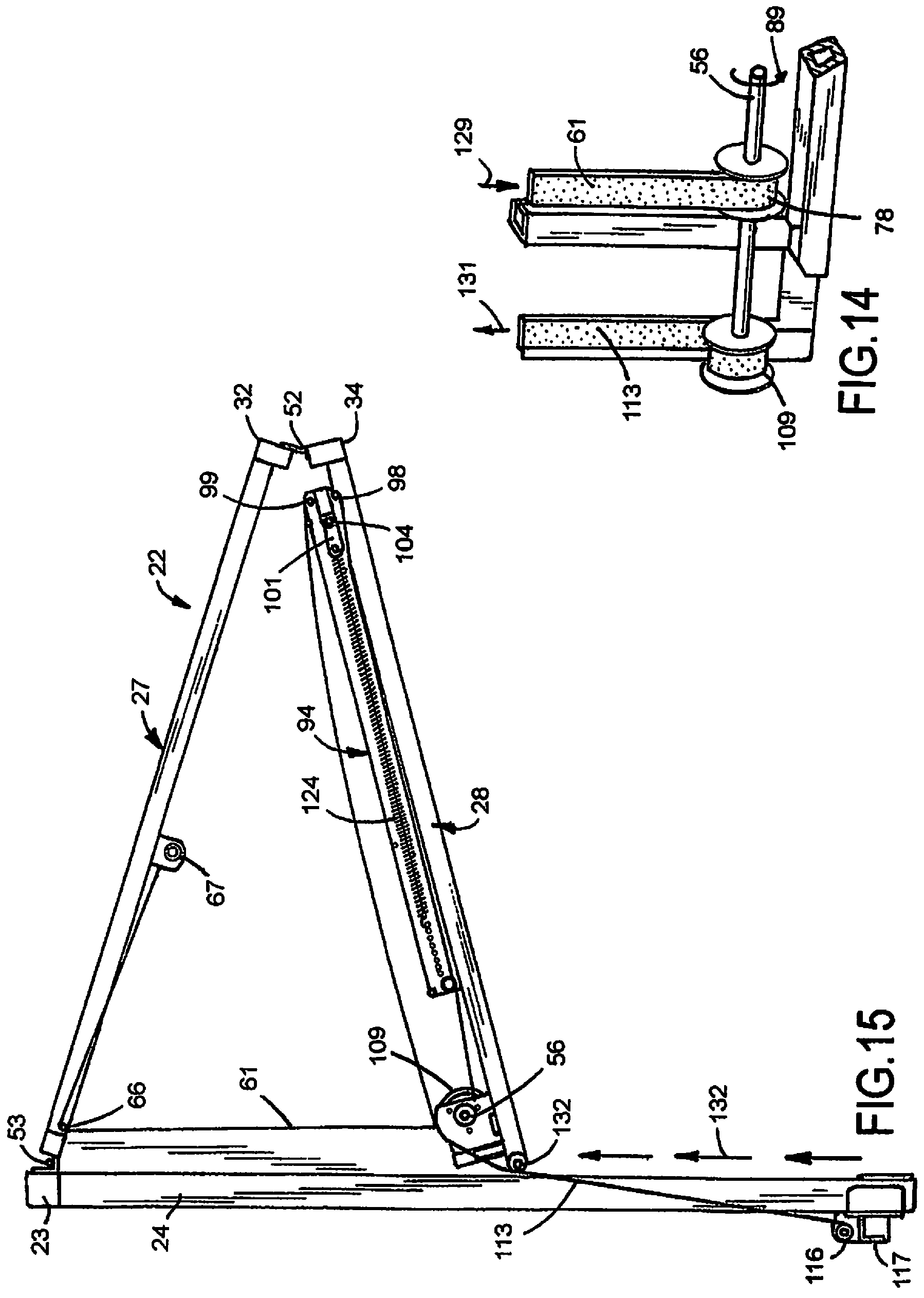 Patent US11814886 Figure 6 – Bi-fold door latch assembly
