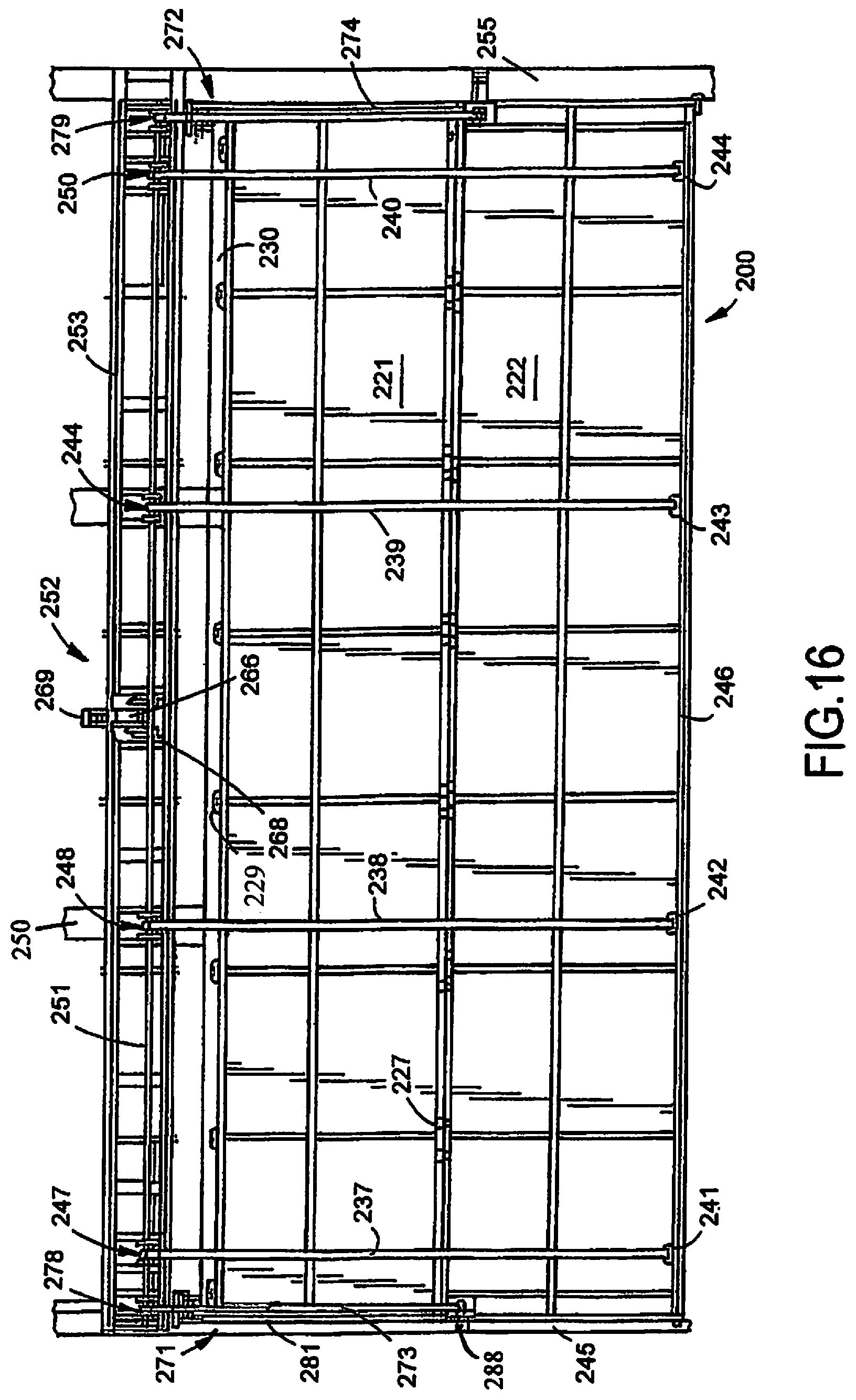 Patent US11814886 Figure 7 – Bi-fold door latch assembly
