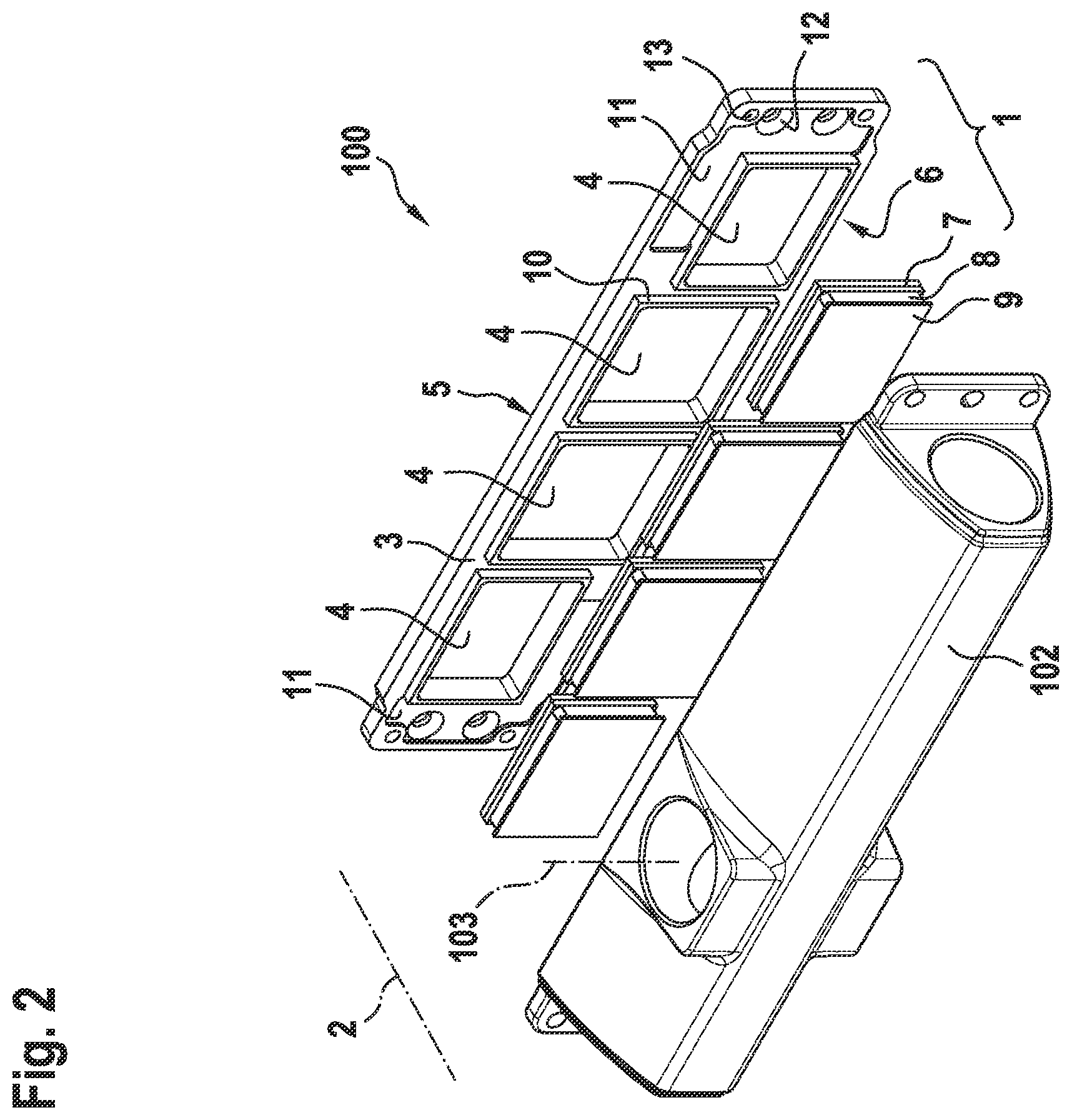 Patent US11814888 Figure 2 – Fire protection fastening device for fastening a door actuator
