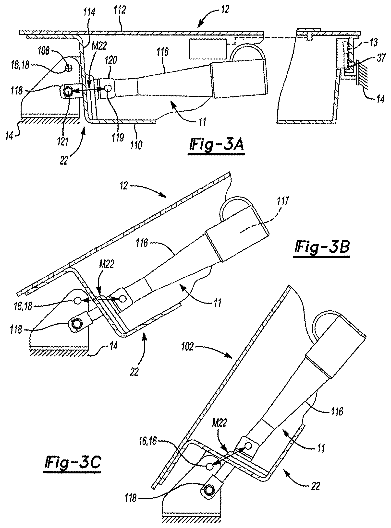 Patent US11814891 Figure 4 – Door system with door presenter control