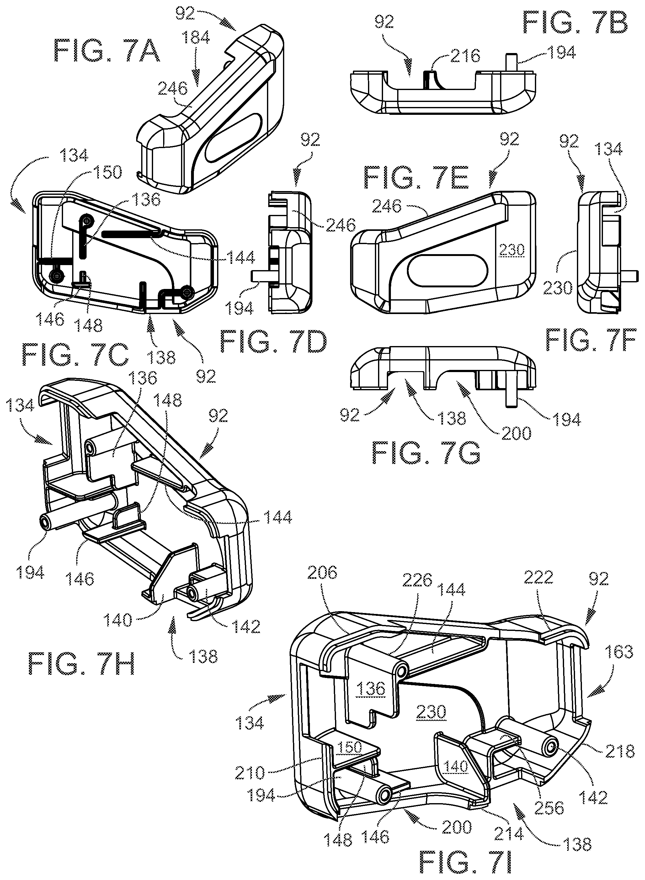 Patent US11814892 Figure 7 – Gated barrier with one hand latch apparatus