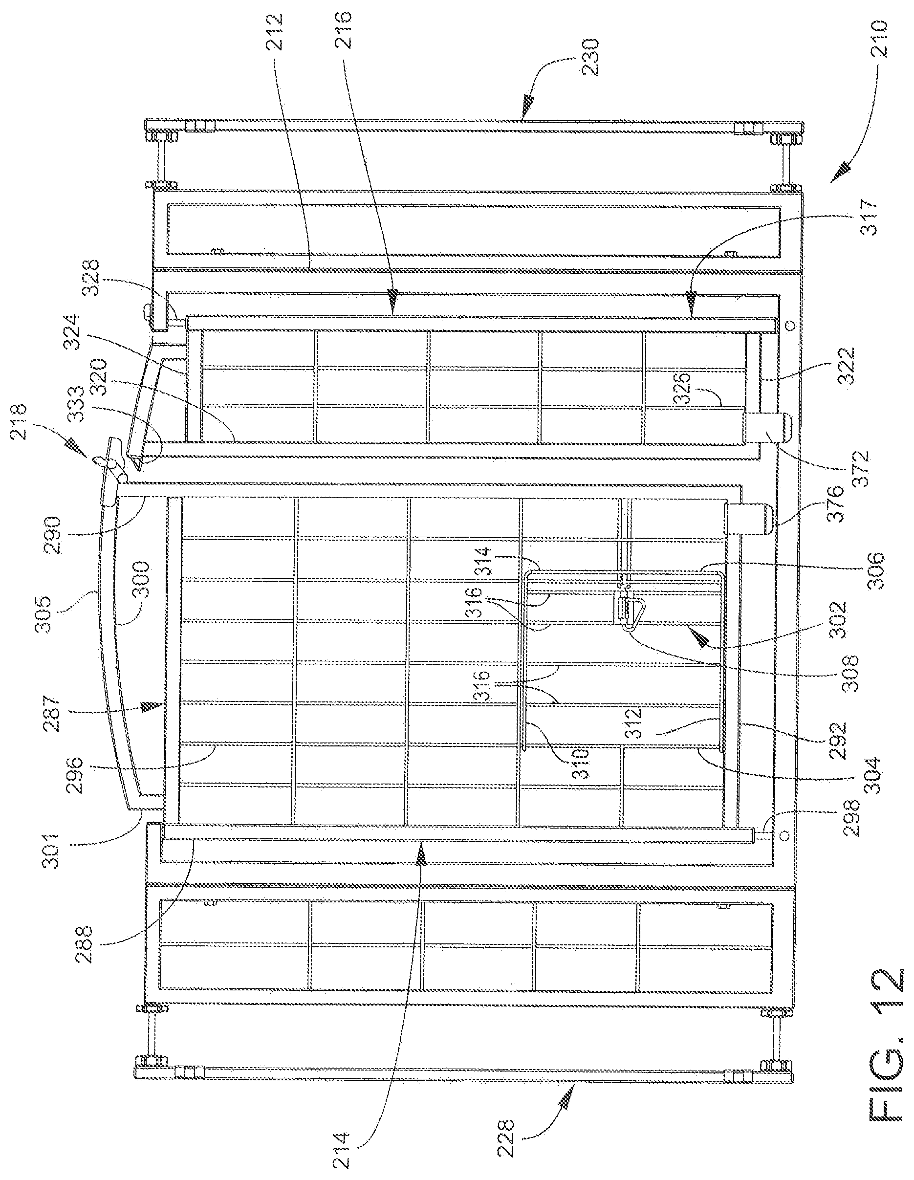 Patent US11814893 Figure 12 – Double door gate apparatus