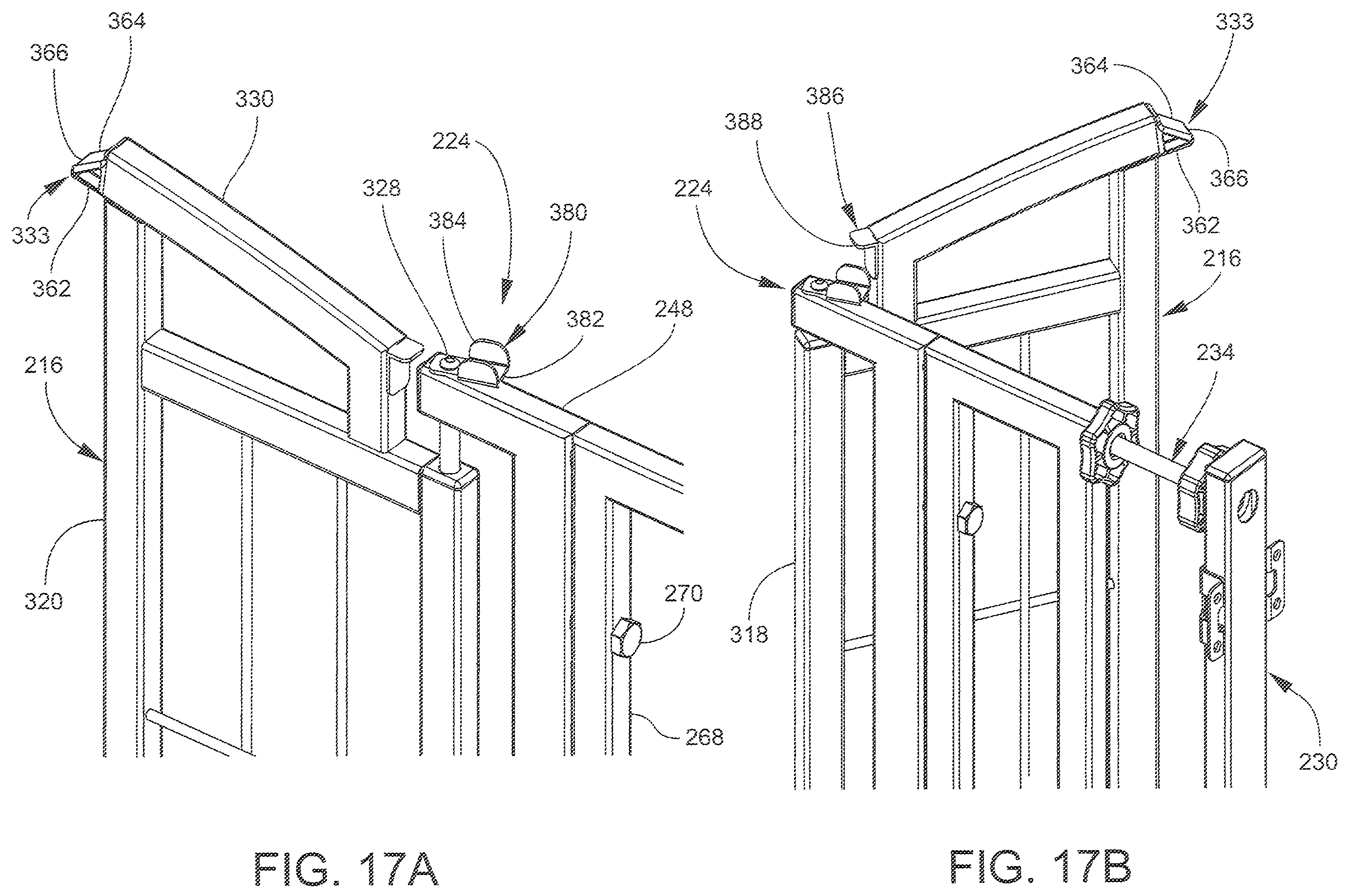 Patent US11814893 Figure 17 – Double door gate apparatus