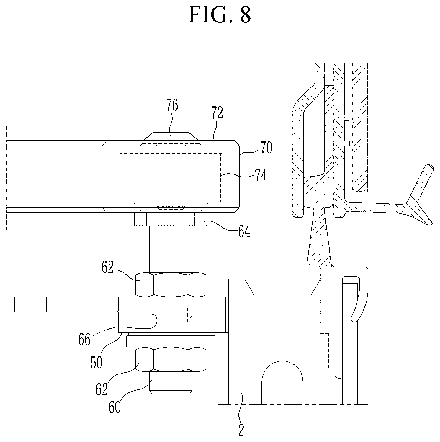 Patent US11814894 Figure 9 – Swing-in type door structure of vehicle