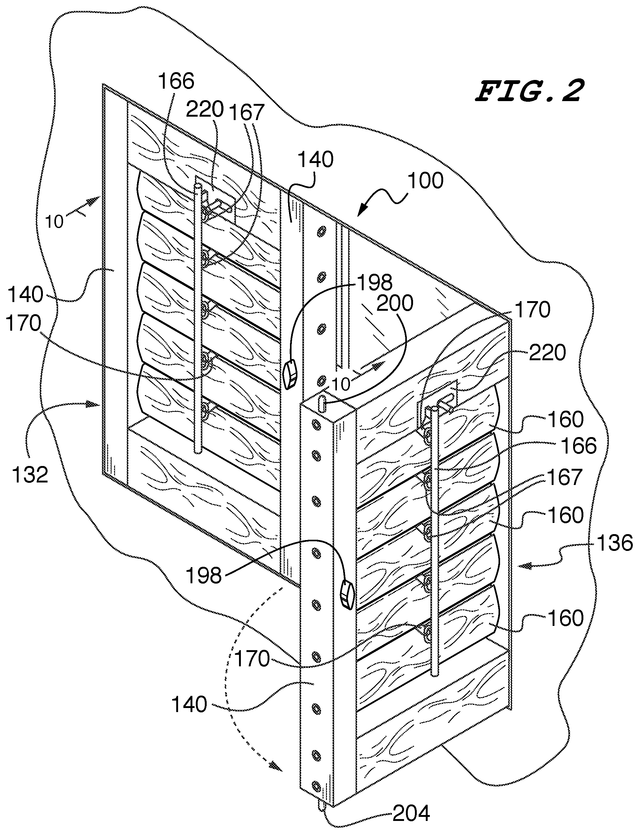 Patent US11814896 Figure 2 – Security shutter assembly