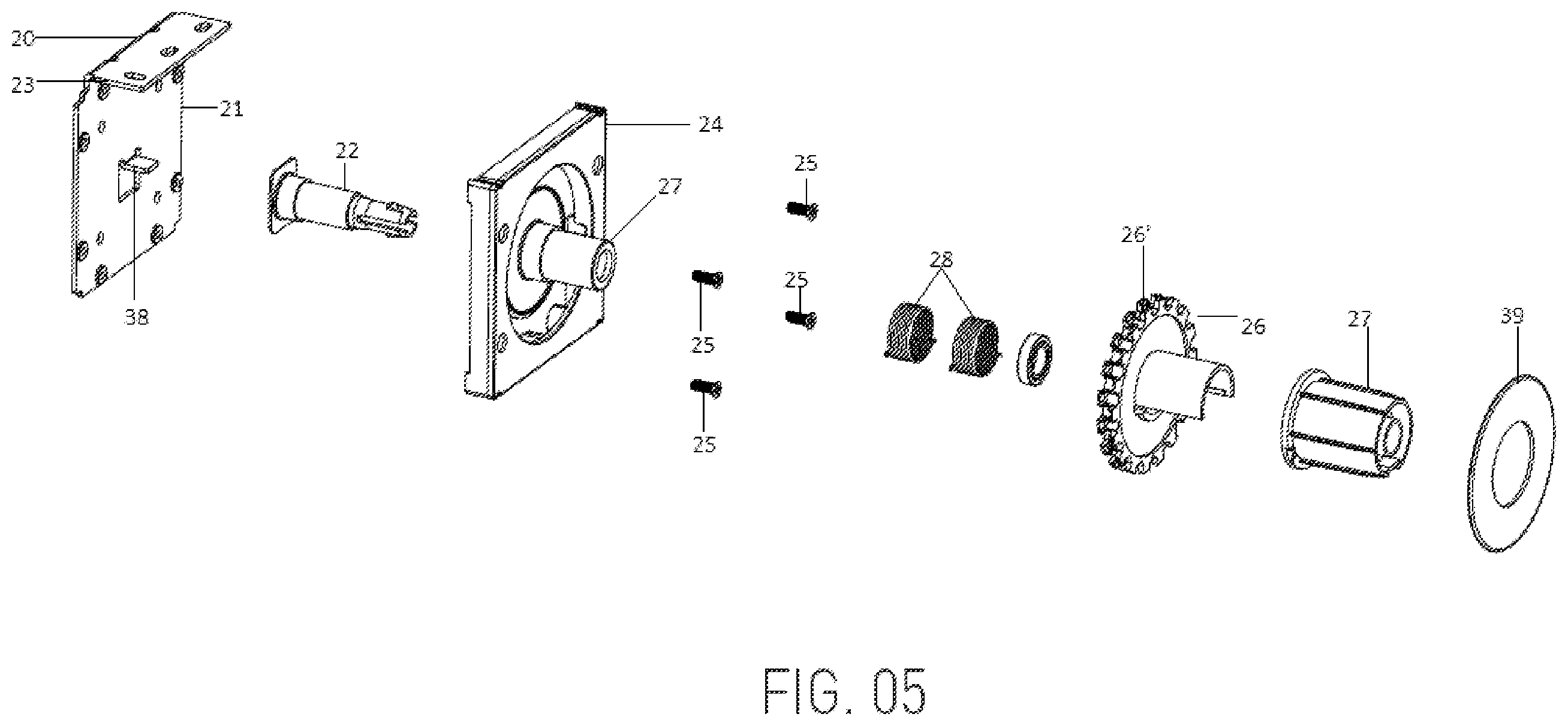 Patent US11814897 Figure 5 – Operating assembly and system for a roller shade