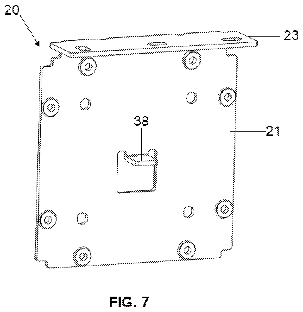 Patent US11814897 Figure 7 – Operating assembly and system for a roller shade