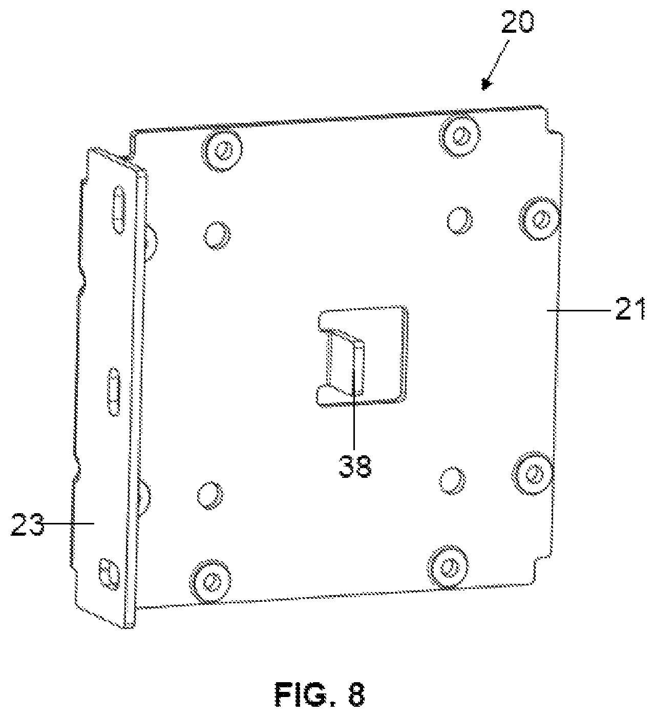 Patent US11814897 Figure 8 – Operating assembly and system for a roller shade