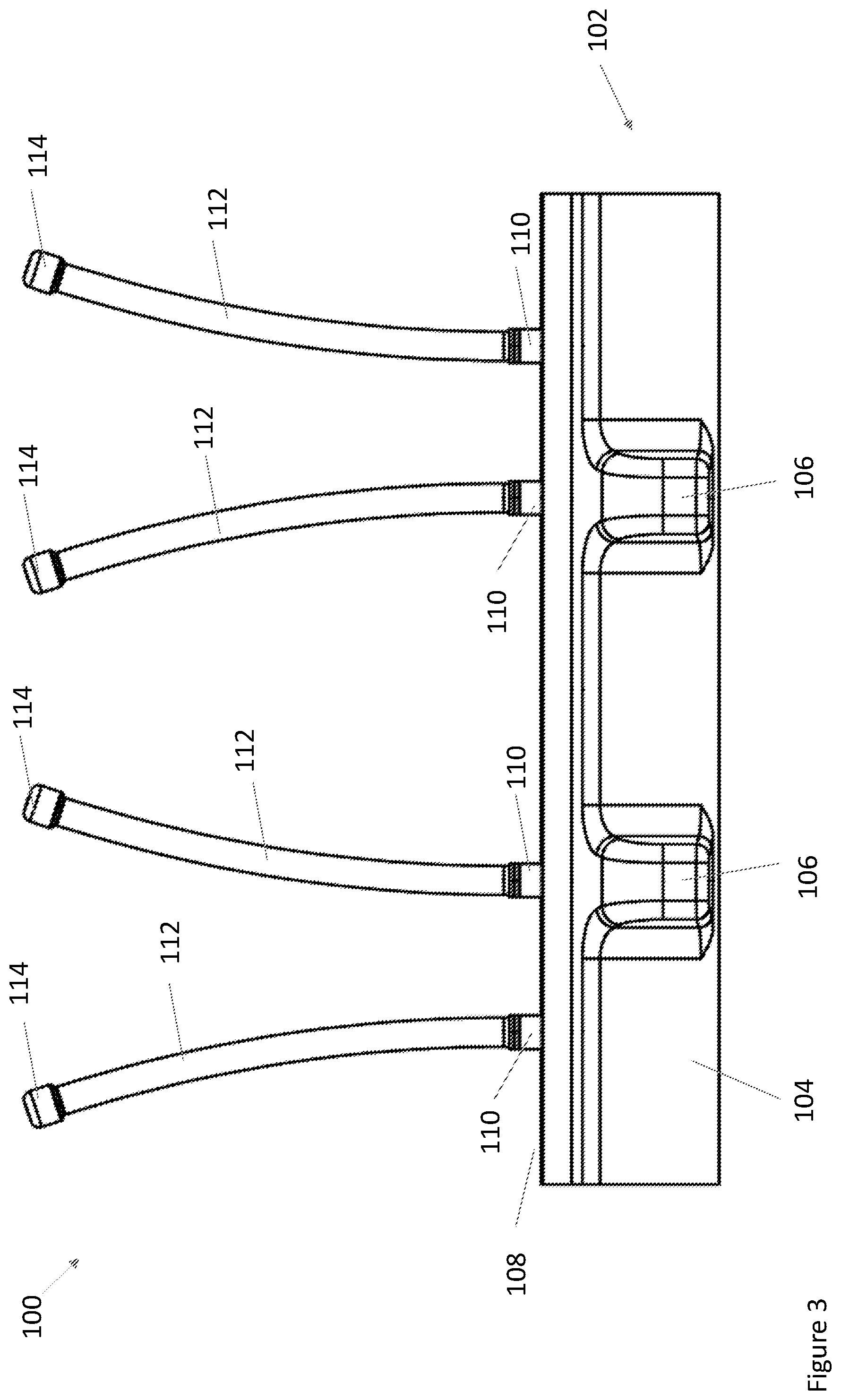 Patent US11814899 Figure 3 – Ladder securing device