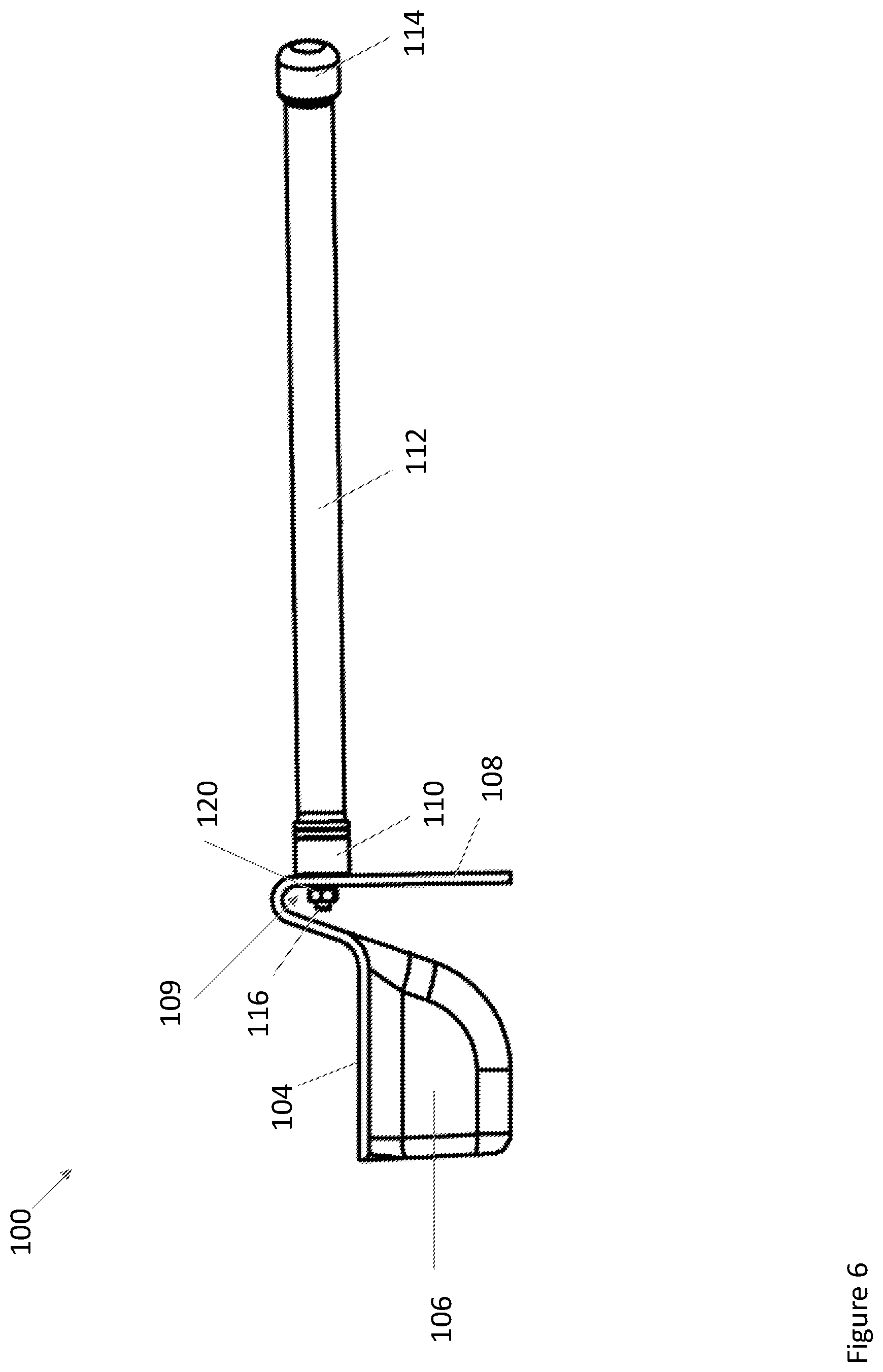 Patent US11814899 Figure 6 – Ladder securing device