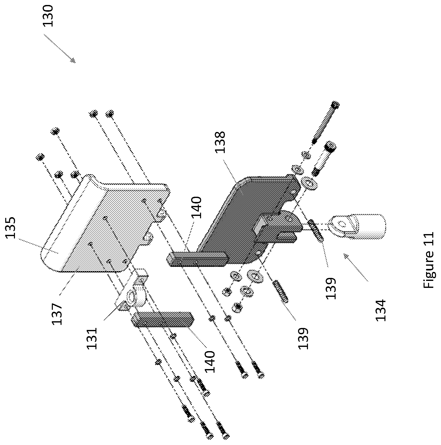 Patent US11814899 Figure 9 – Ladder securing device