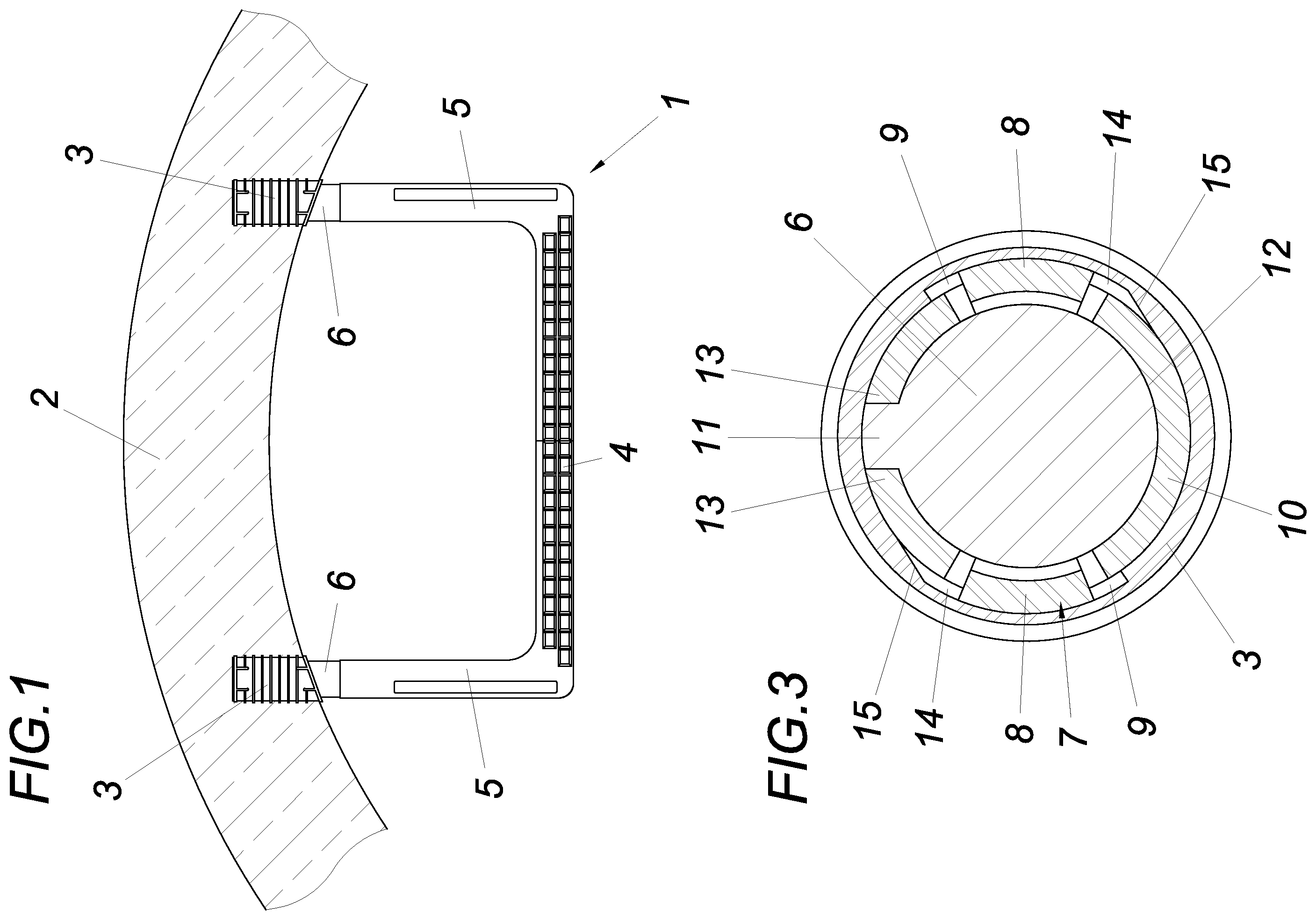 Patent US11814900 Figure 1 – Device for securing a rung in a concrete wall