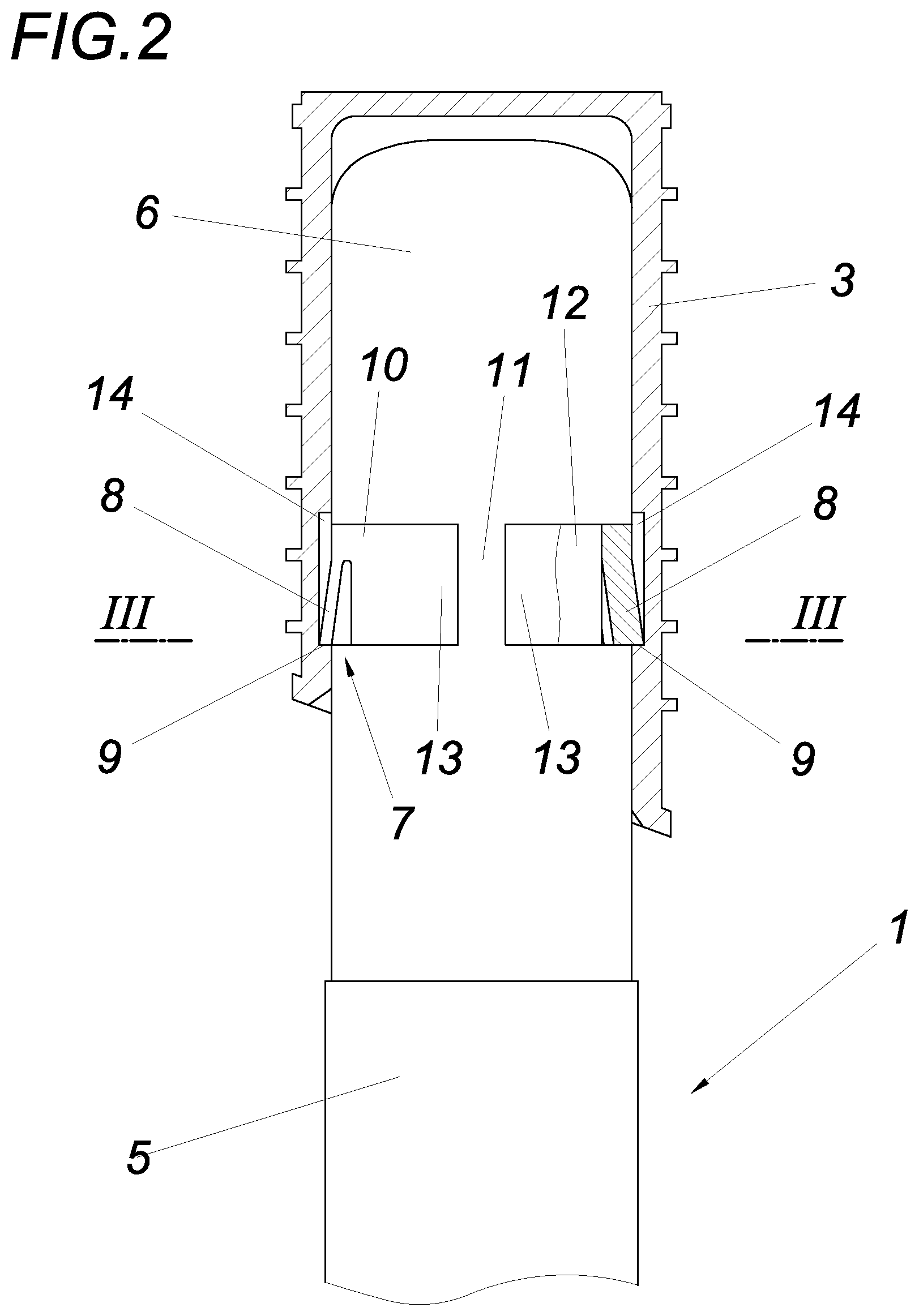 Patent US11814900 Figure 2 – Device for securing a rung in a concrete wall