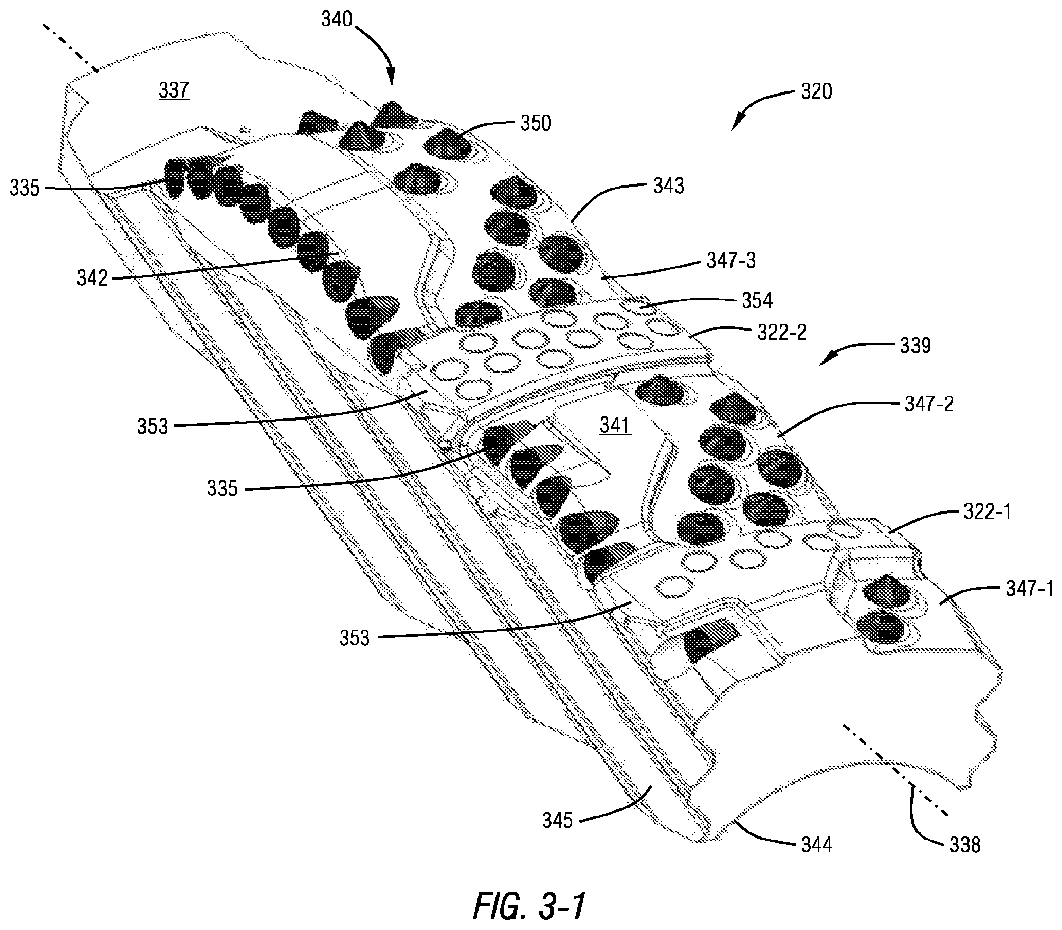 Patent US11814903 Figure 4 – Staged underreamer cutter block